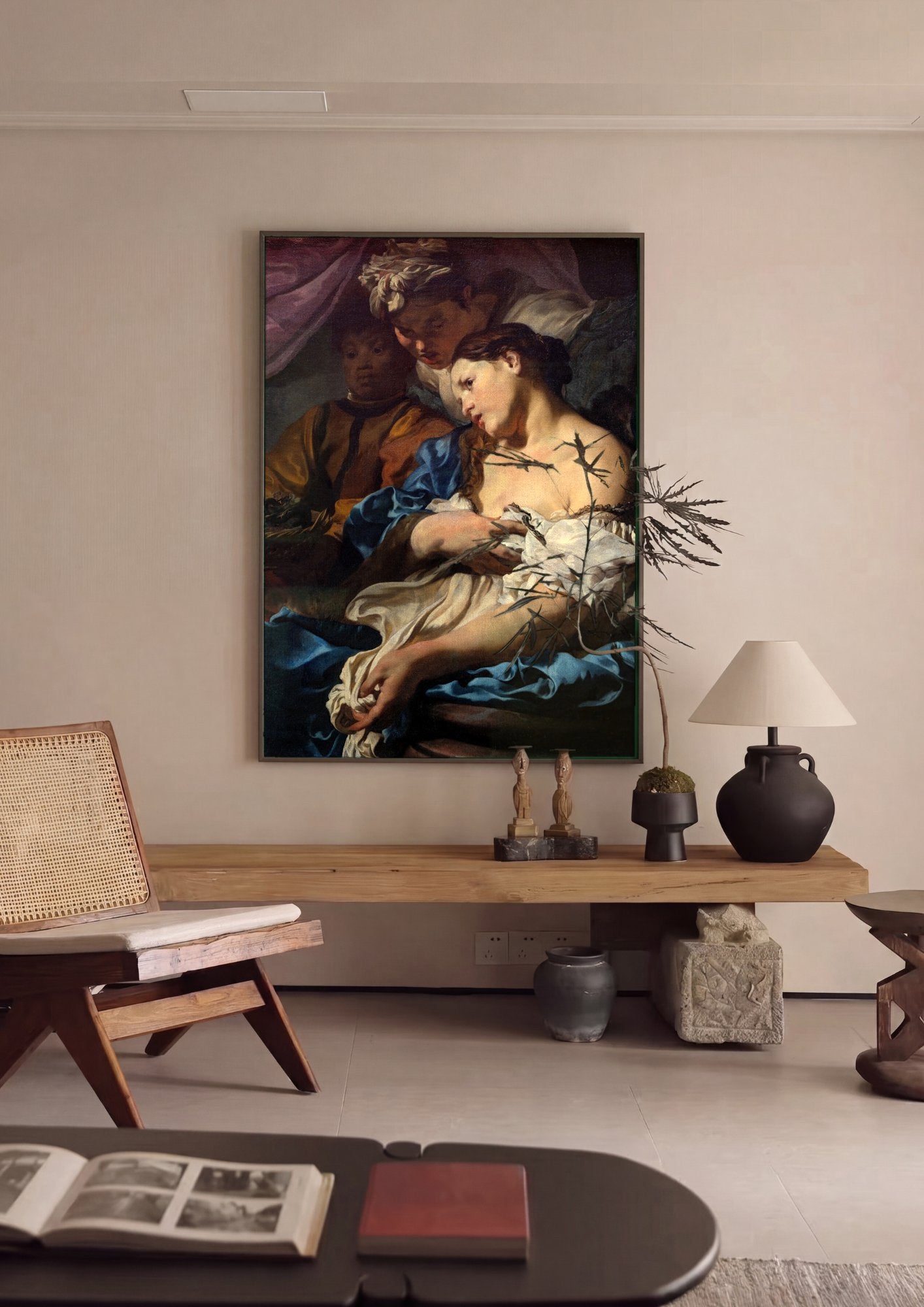 Quadro Decorativo Apolo e Dafne - Gian Lorenzo Bernini em ambiente decorado