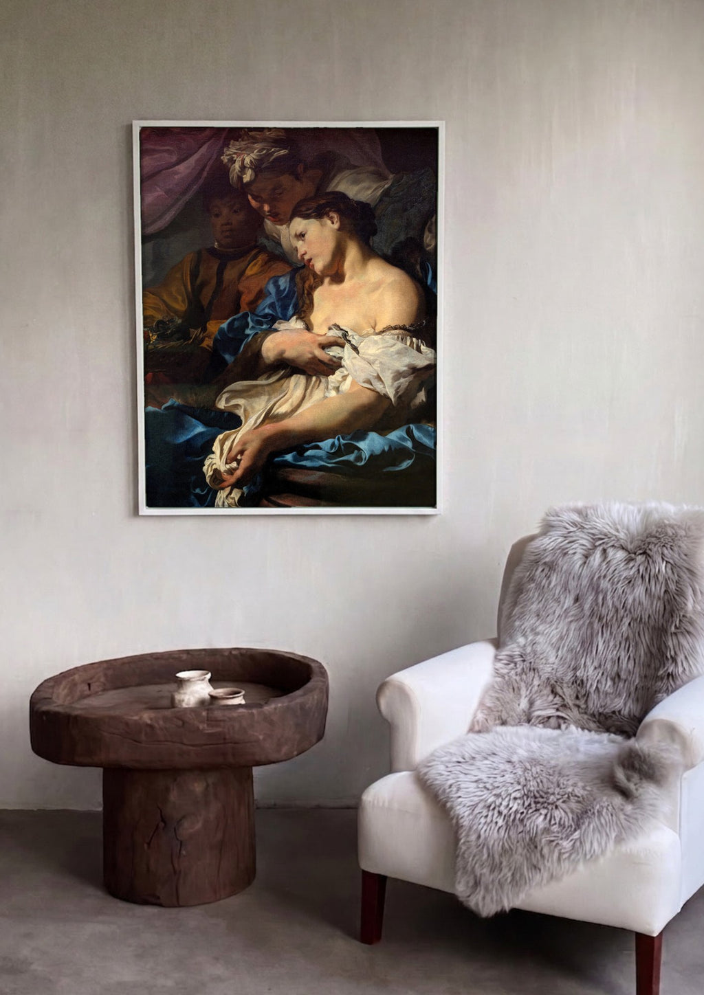 Quadro Decorativo Apolo e Dafne - Gian Lorenzo Bernini em ambiente decorado