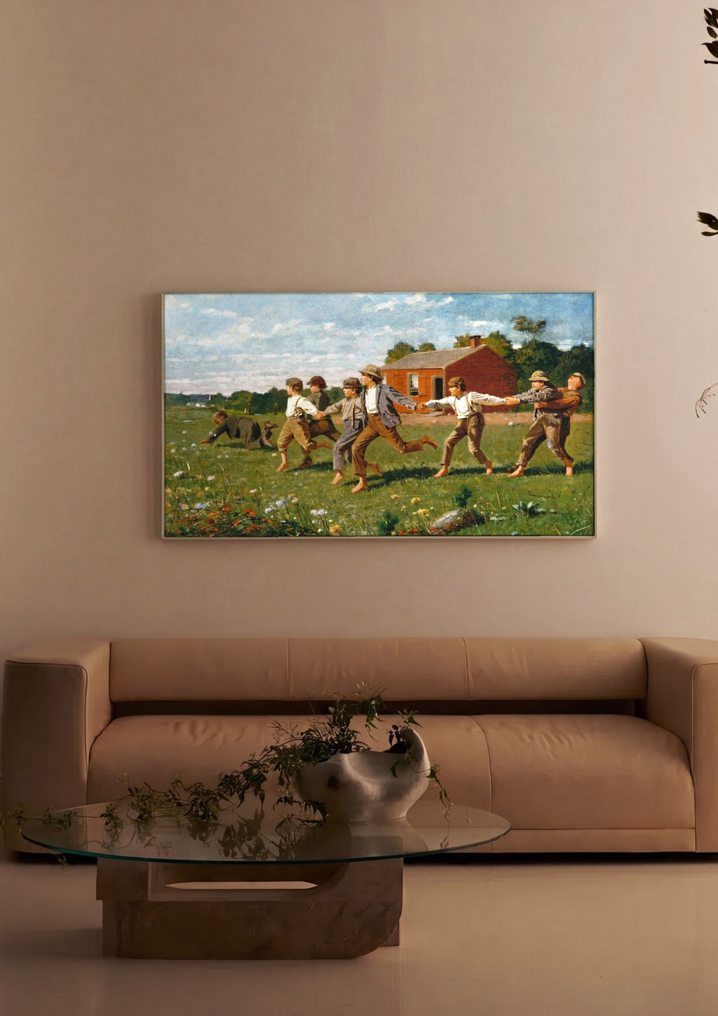 Quadro Decorativo Snap the Whip - Winslow Homer em ambiente decorado