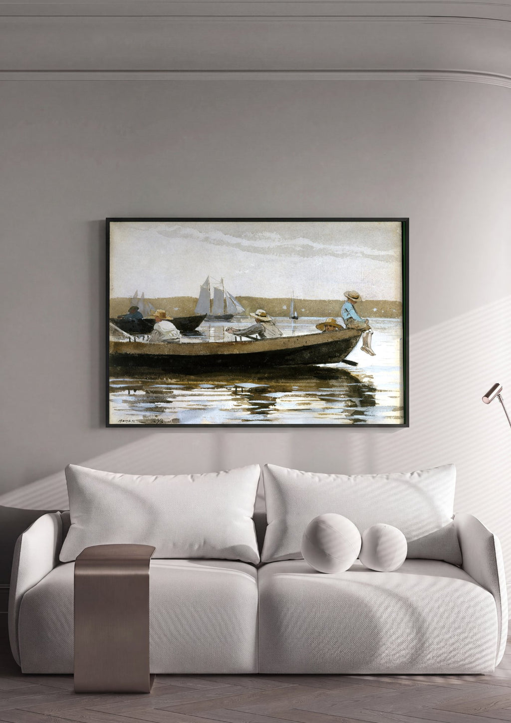 Quadro Decorativo Cenas de Barco - Winslow Homer em ambiente decorado