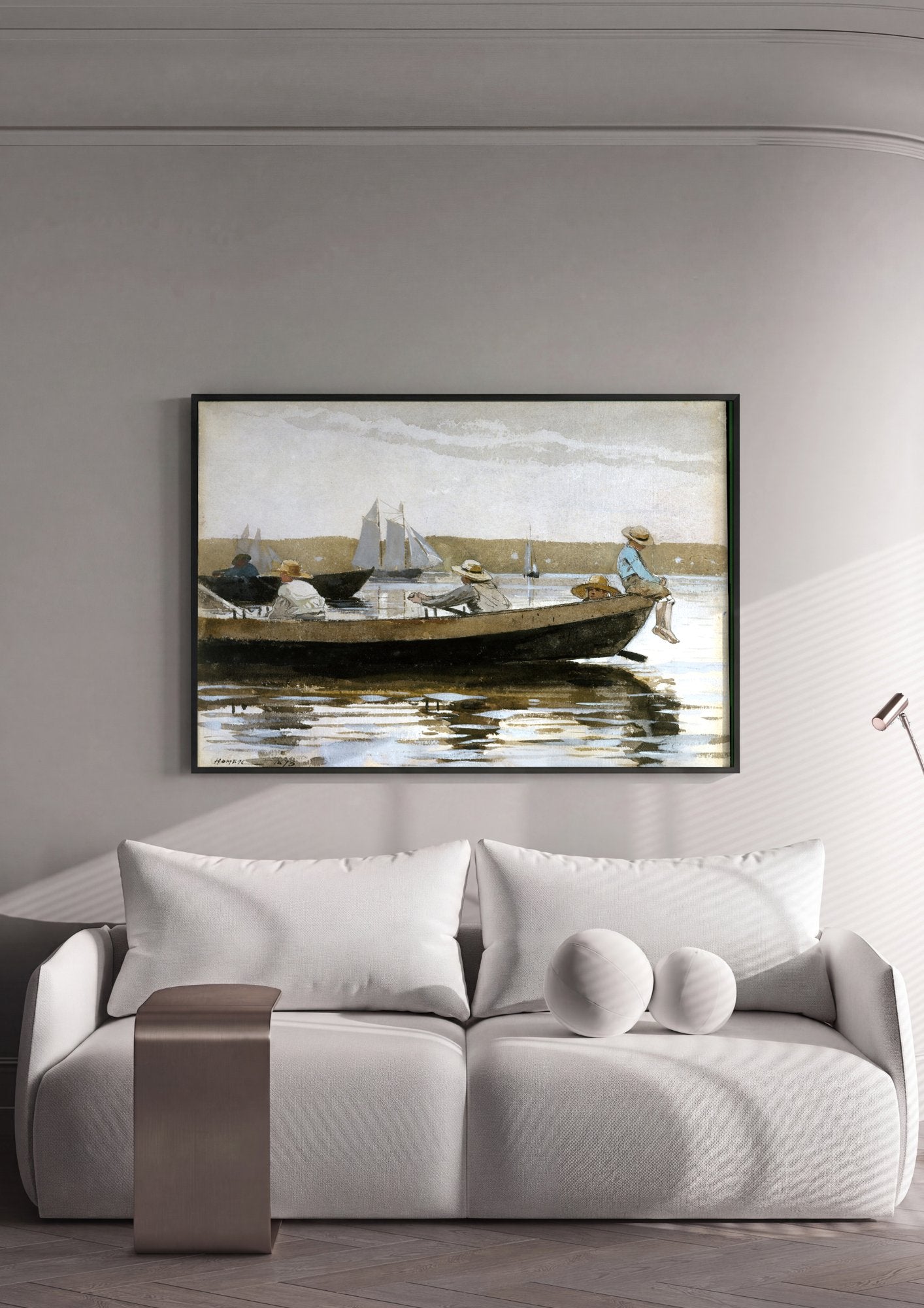 Quadro Decorativo Cenas de Barco - Winslow Homer em ambiente decorado