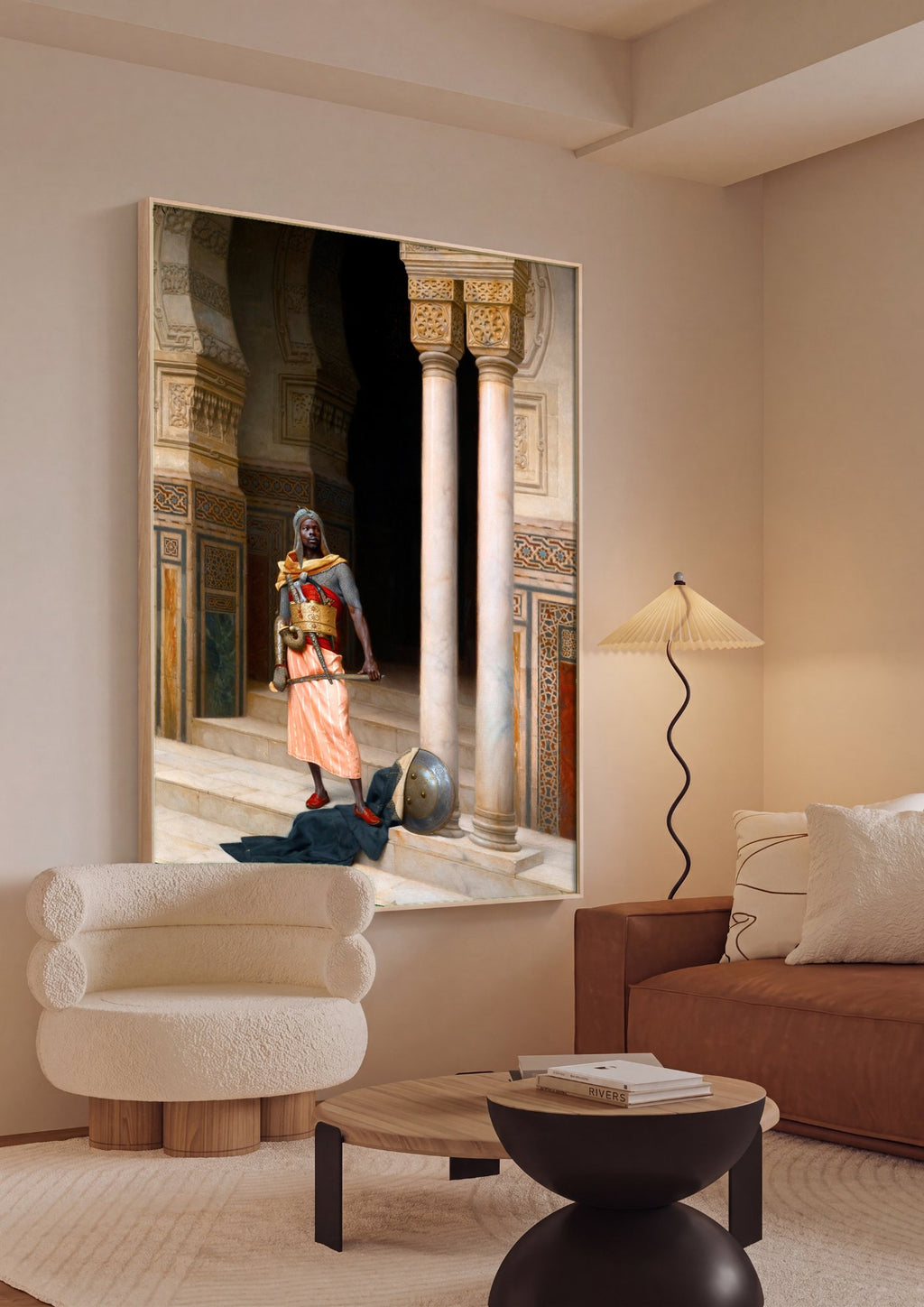 Quadro Decorativo O Guarda do Palácio - Ludwig Deutsch em ambiente decorado