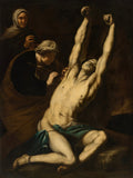 Pintura barroca de Luca Giordano, O Martírio de São Sebastião. Representa um homem nu, São Sebastião, amarrado e sendo atingido por flechas, com duas figuras femininas ao seu lado, uma delas aparentando compaixão e a outra um semblante mais severo. A iluminação dramática destaca os corpos contra um fundo escuro.