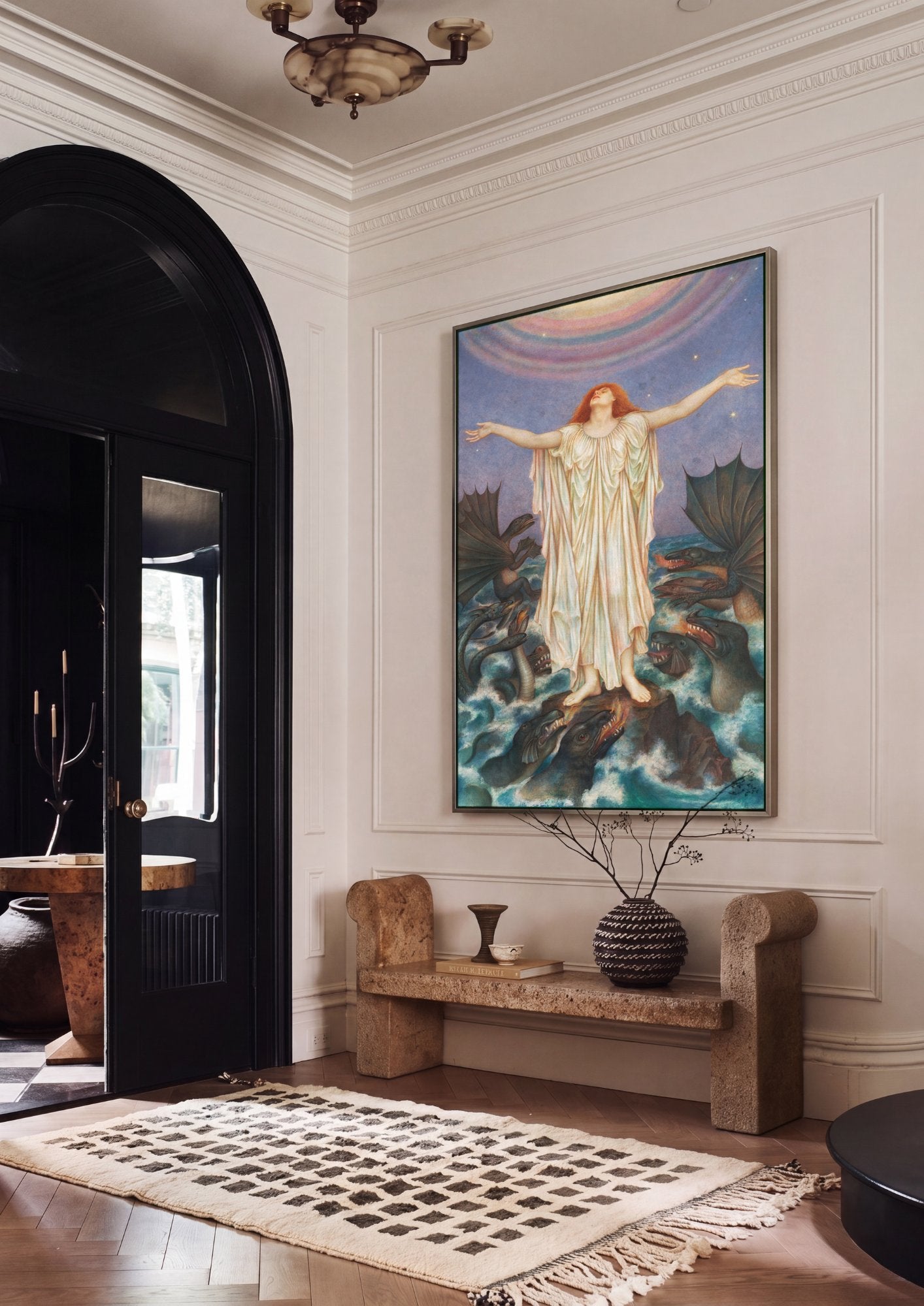 Quadro Decorativo A Filha do Mar - Evelyn De Morgan em ambiente decorado