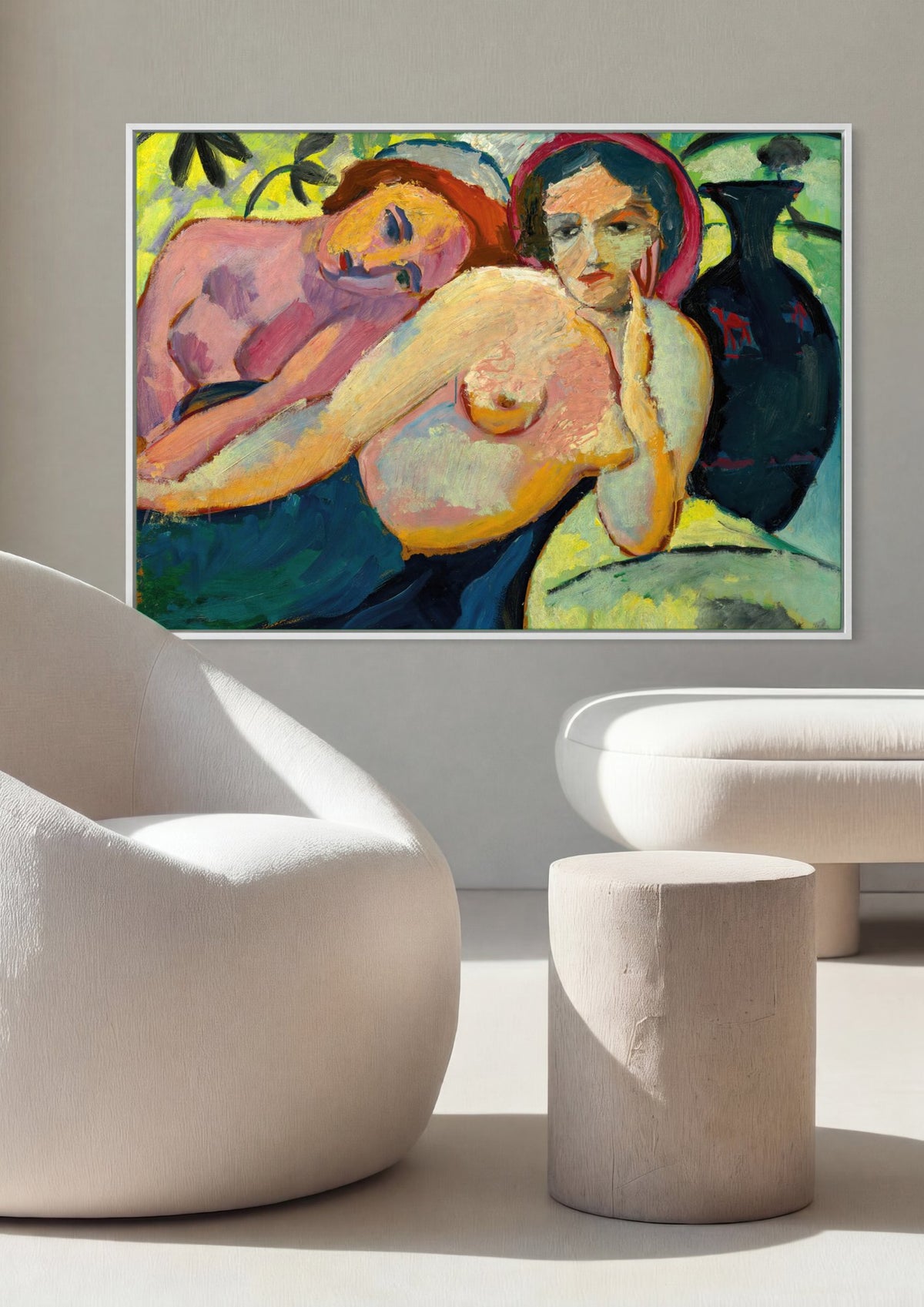 Quadro Decorativo Duas Mulheres - August Macke | quadro emoldurado na parede