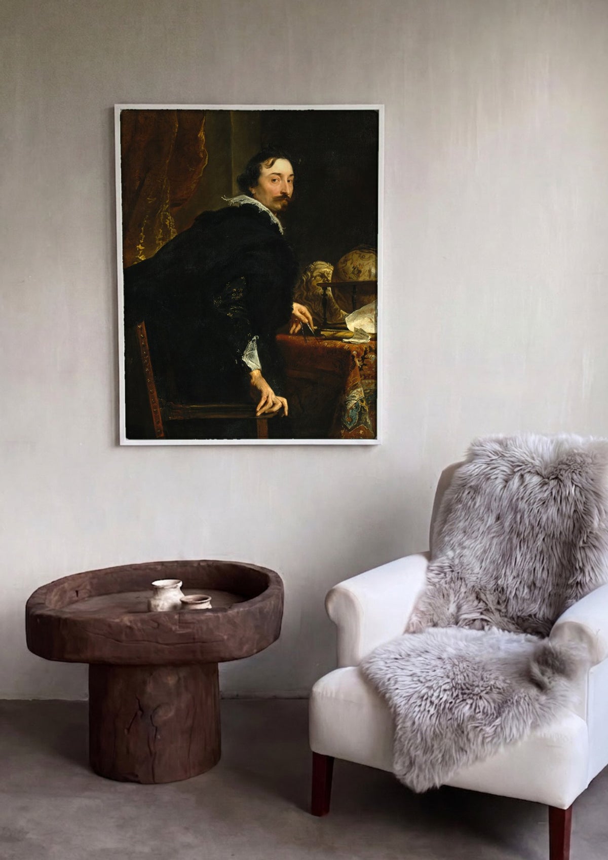 Quadro Decorativo Retrato de Sir Kenelm Digby - Van Dyck | quadro emoldurado na parede