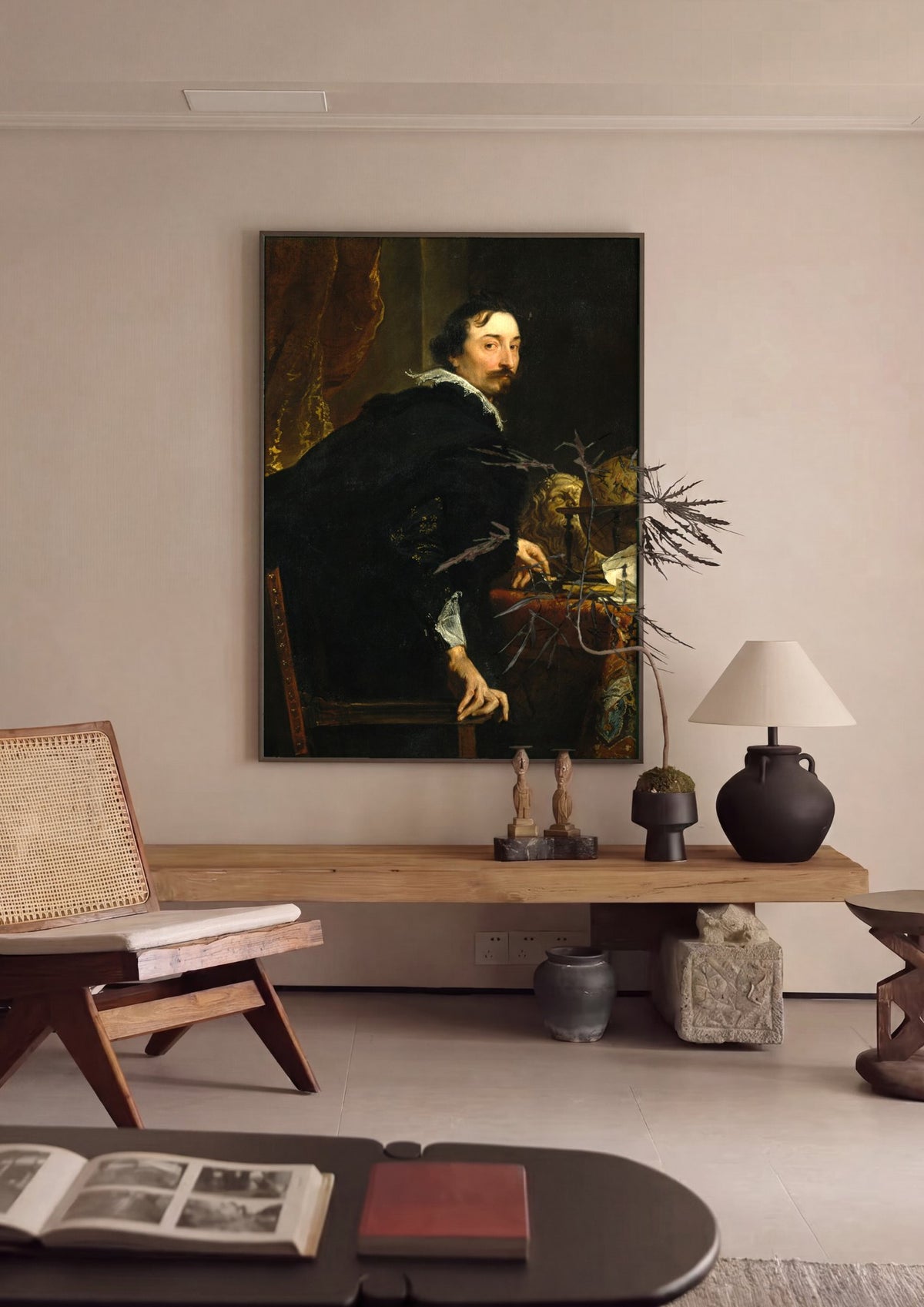 Quadro Decorativo Retrato de Sir Kenelm Digby - Van Dyck | quadro emoldurado na parede
