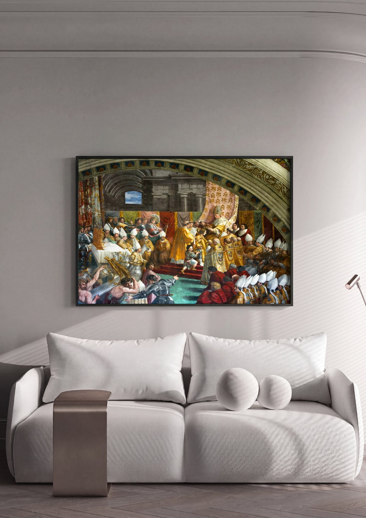 Quadro Decorativo A Coroacao de Carlos Magno - Rafael | quadro emoldurado na parede