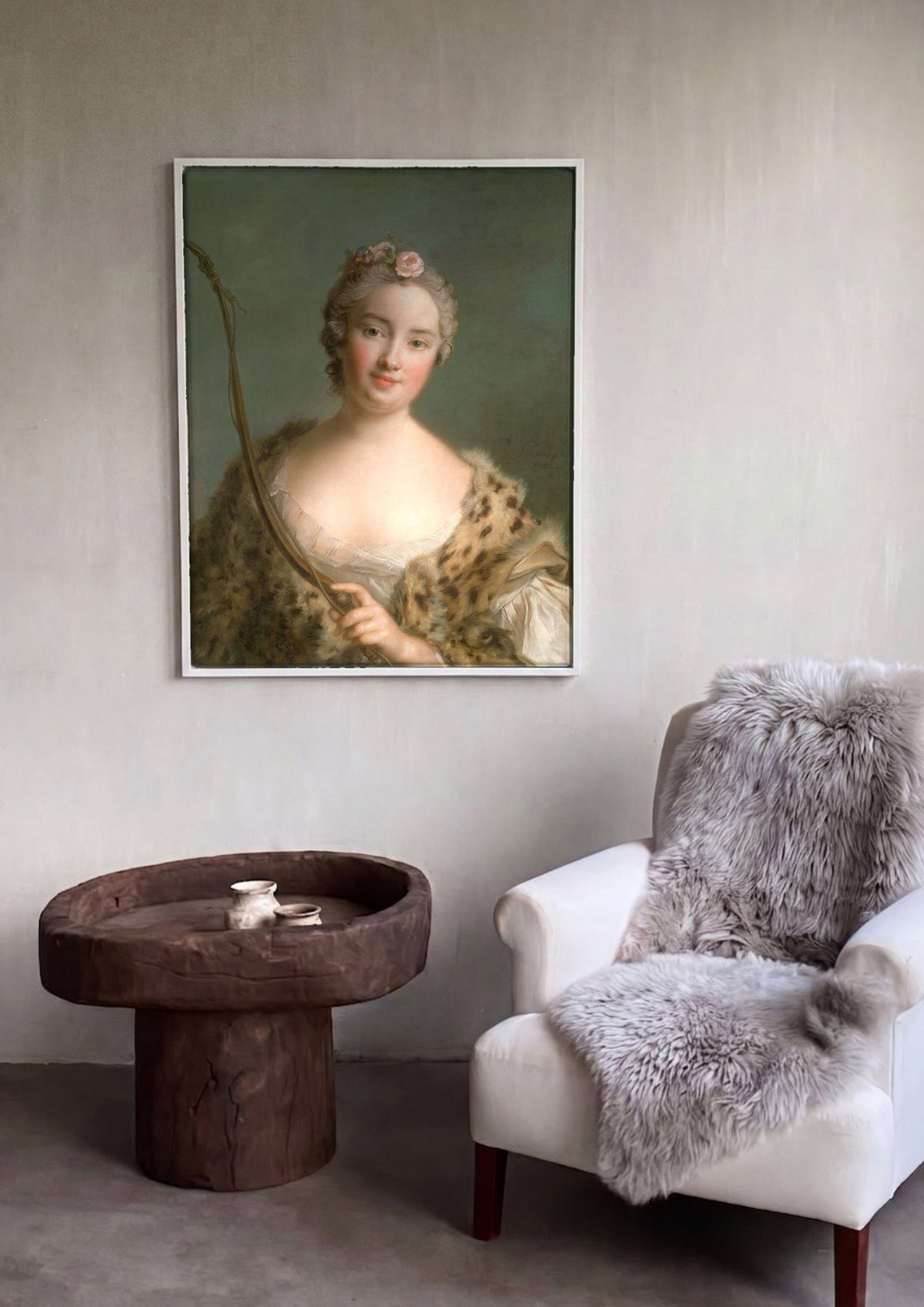Quadro Decorativo Retrato de Dama - Jean-Marc Nattier | quadro emoldurado na parede