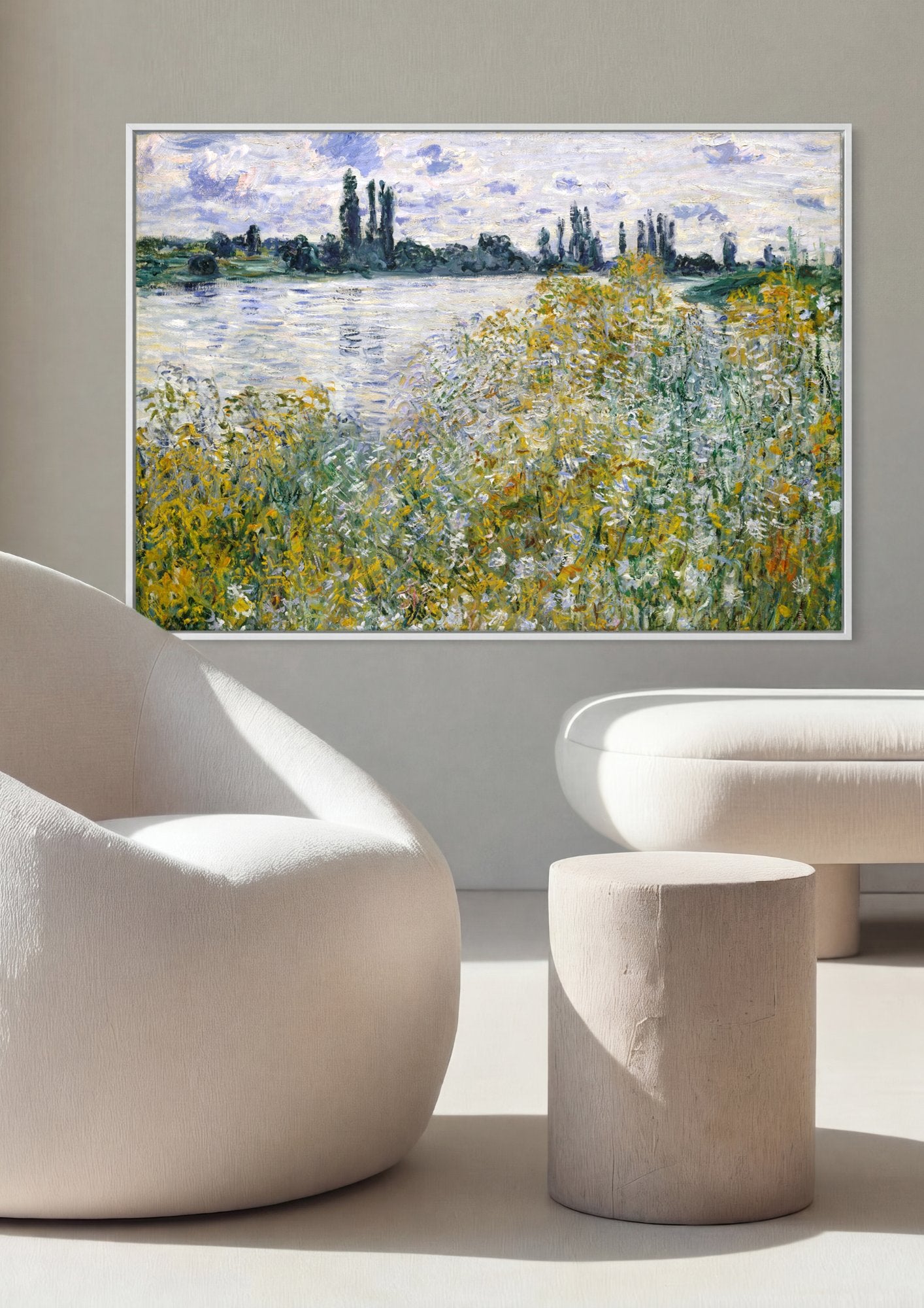 Quadro Decorativo Campo de Papoulas em Argenteuil - Claude Monet em ambiente decorado
