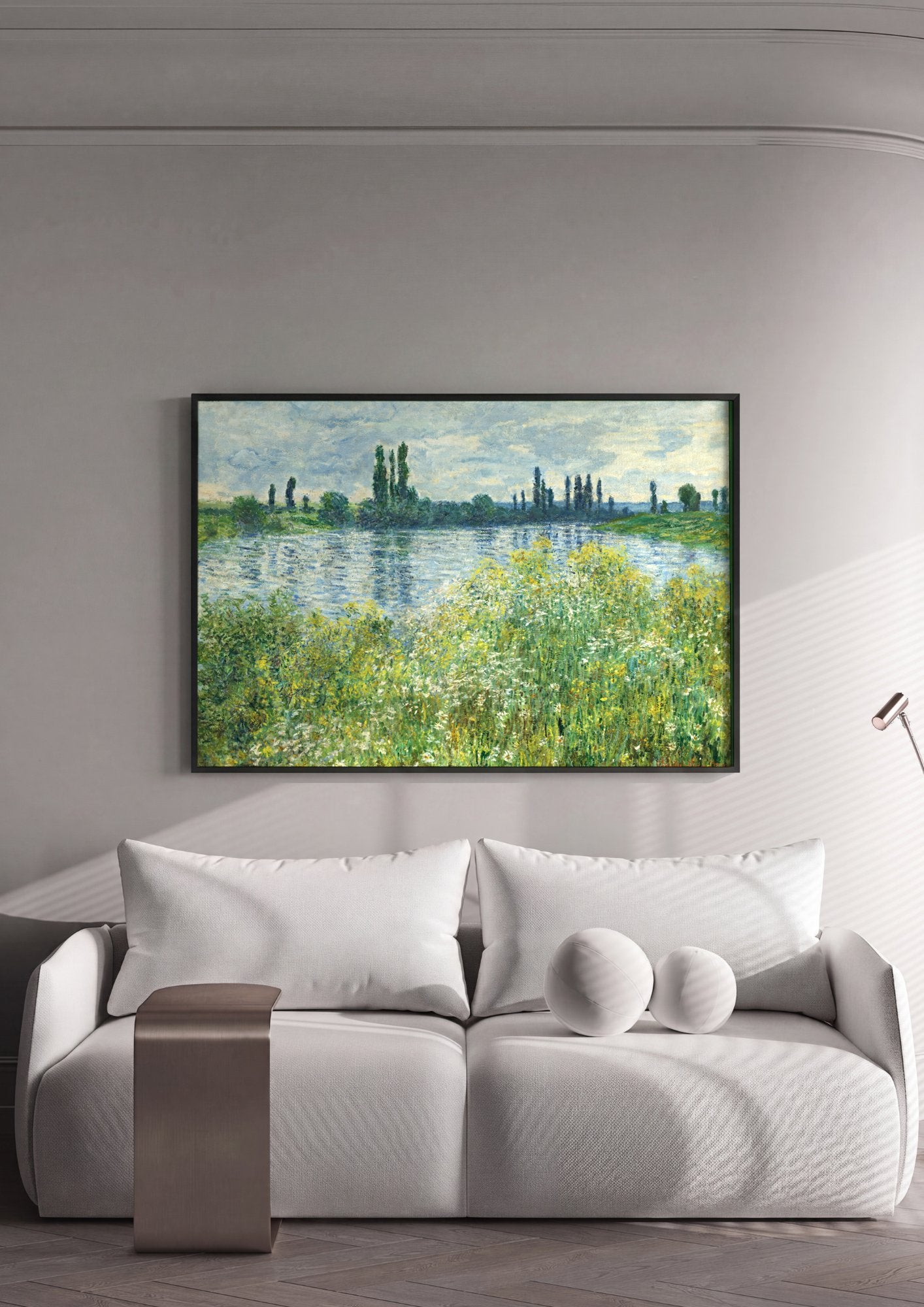 Quadro Decorativo Campo de Papoulas em Argenteuil - Claude Monet em ambiente decorado