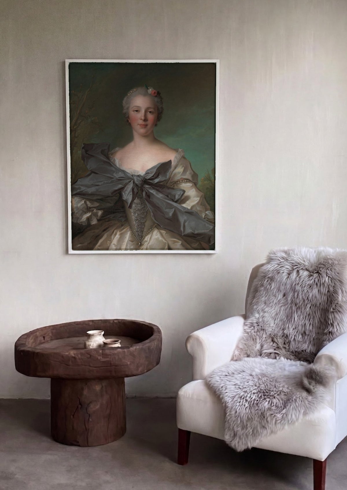 Quadro Decorativo Retrato de Dama - Jean-Marc Nattier | quadro emoldurado na parede