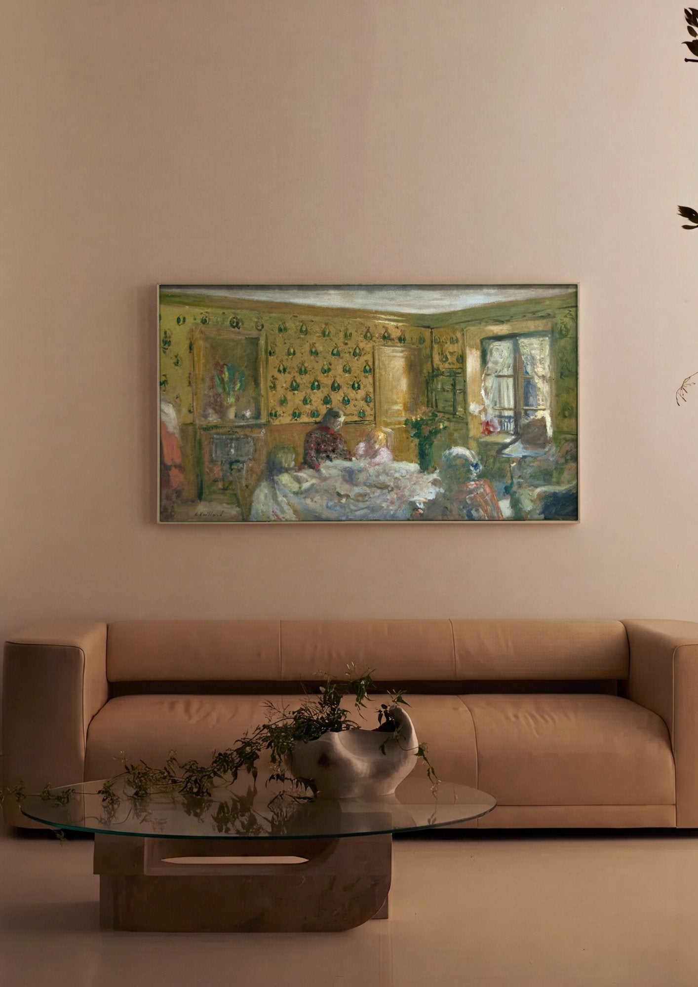 Quadro Decorativo Cena de Interior com Figuras - Édouard Vuillard em ambiente decorado