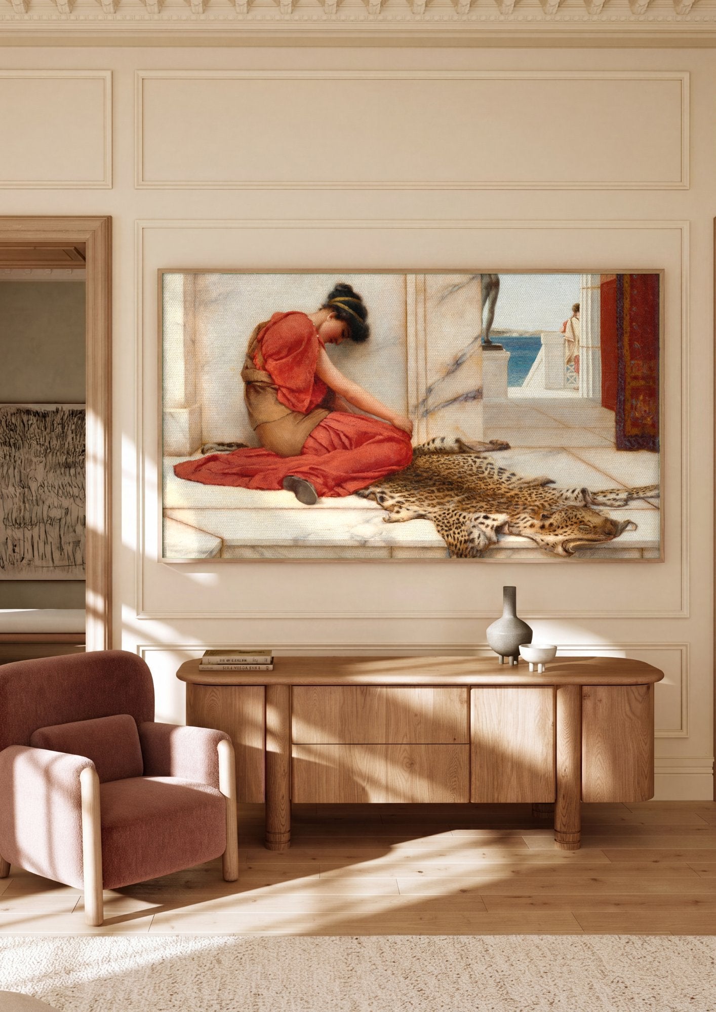 Quadro Decorativo Cvs. Dia - John William Godward em ambiente decorado