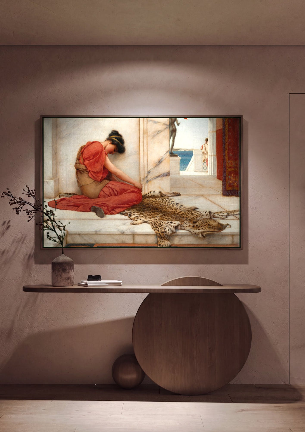 Quadro Decorativo Cvs. Dia - John William Godward em ambiente decorado