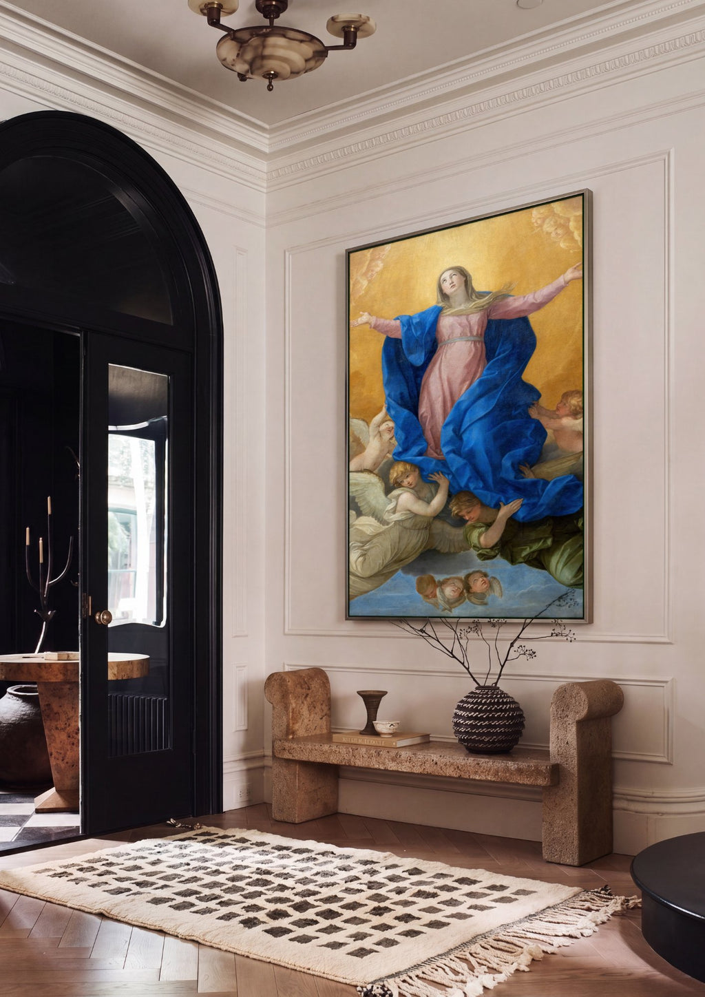 Quadro Decorativo A Assunção da Virgem - Guido Reni em ambiente decorado