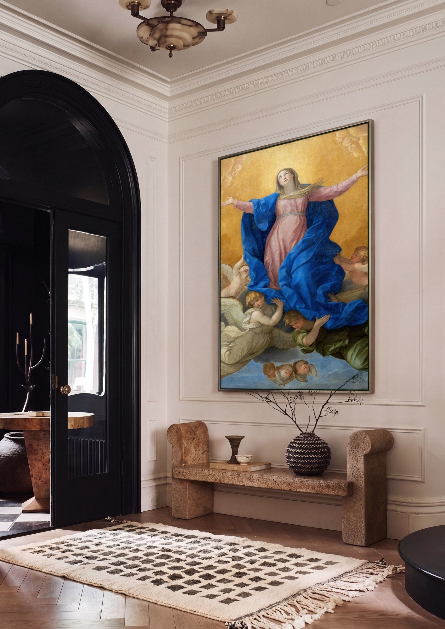 Quadro Decorativo A Assunção da Virgem - Guido Reni em ambiente decorado