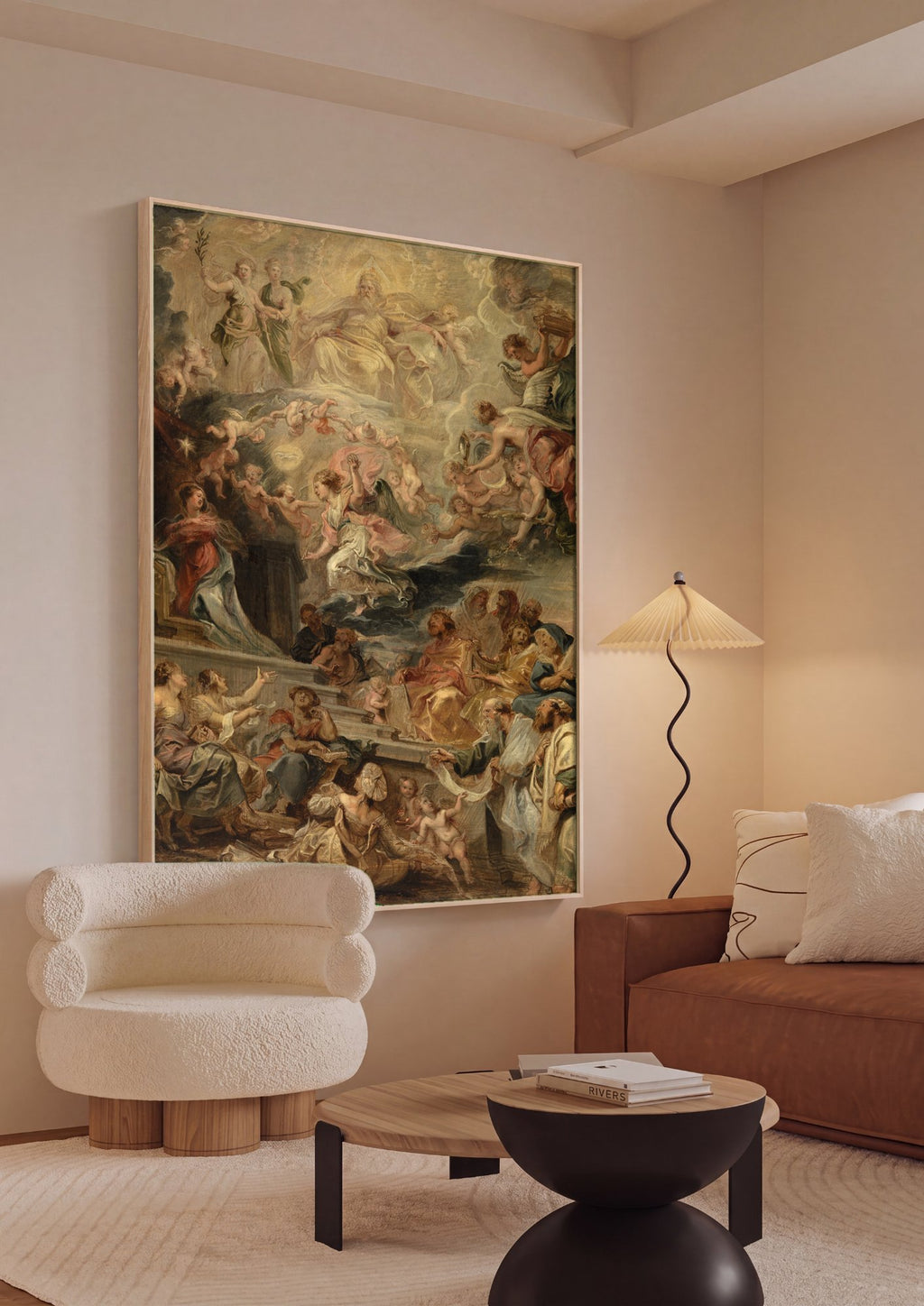 Quadro Decorativo A Assunção da Virgem - Rubens em ambiente decorado