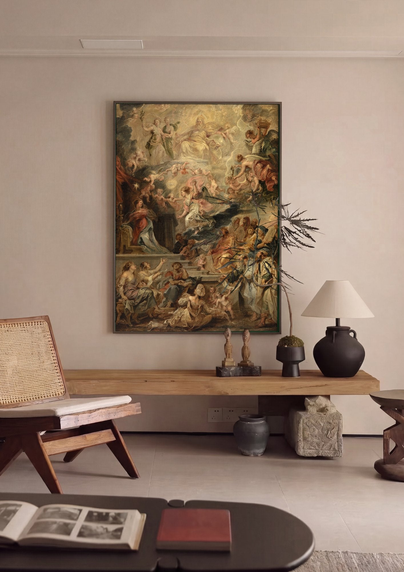 Quadro Decorativo A Assunção da Virgem - Rubens em ambiente decorado