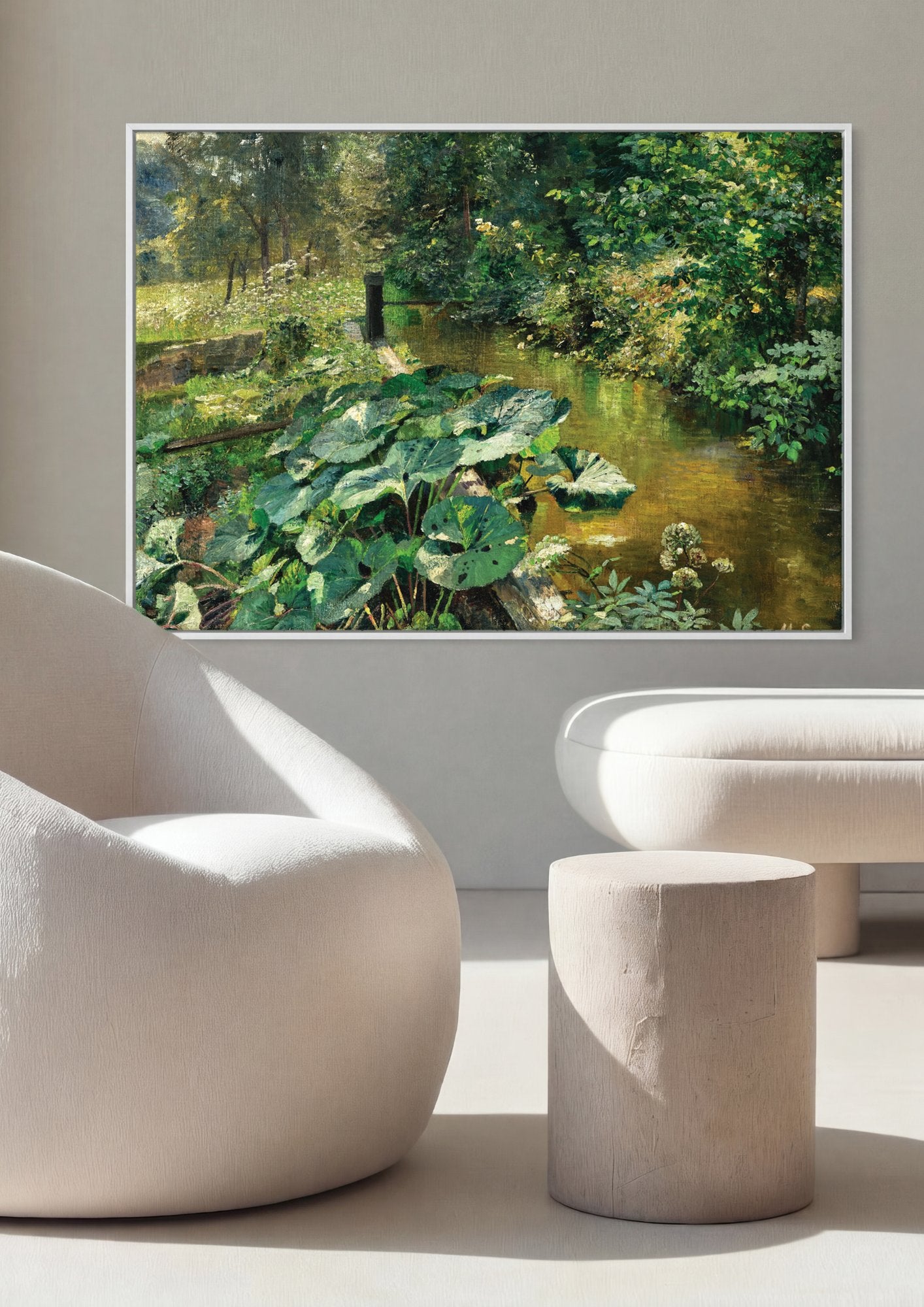 Quadro Decorativo Paisagem Verdejante - Marie Egner em ambiente decorado