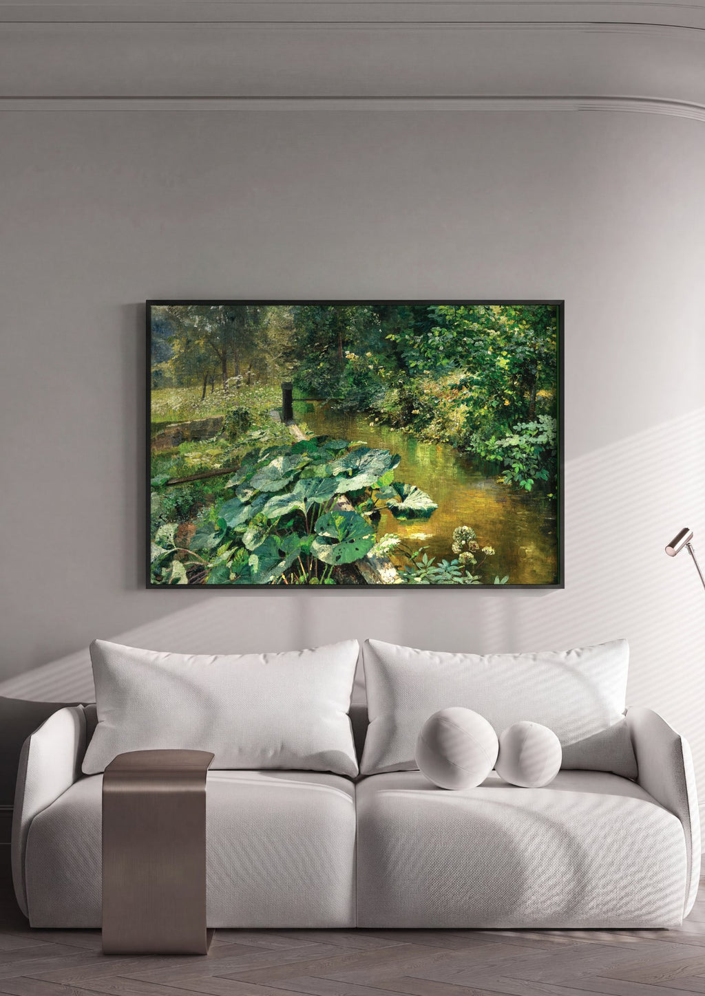 Quadro Decorativo Paisagem Verdejante - Marie Egner em ambiente decorado