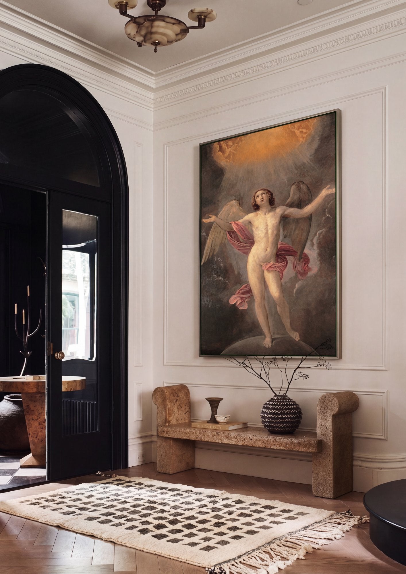 Quadro Decorativo A Assunção de Maria Madalena - Guido Reni em ambiente decorado