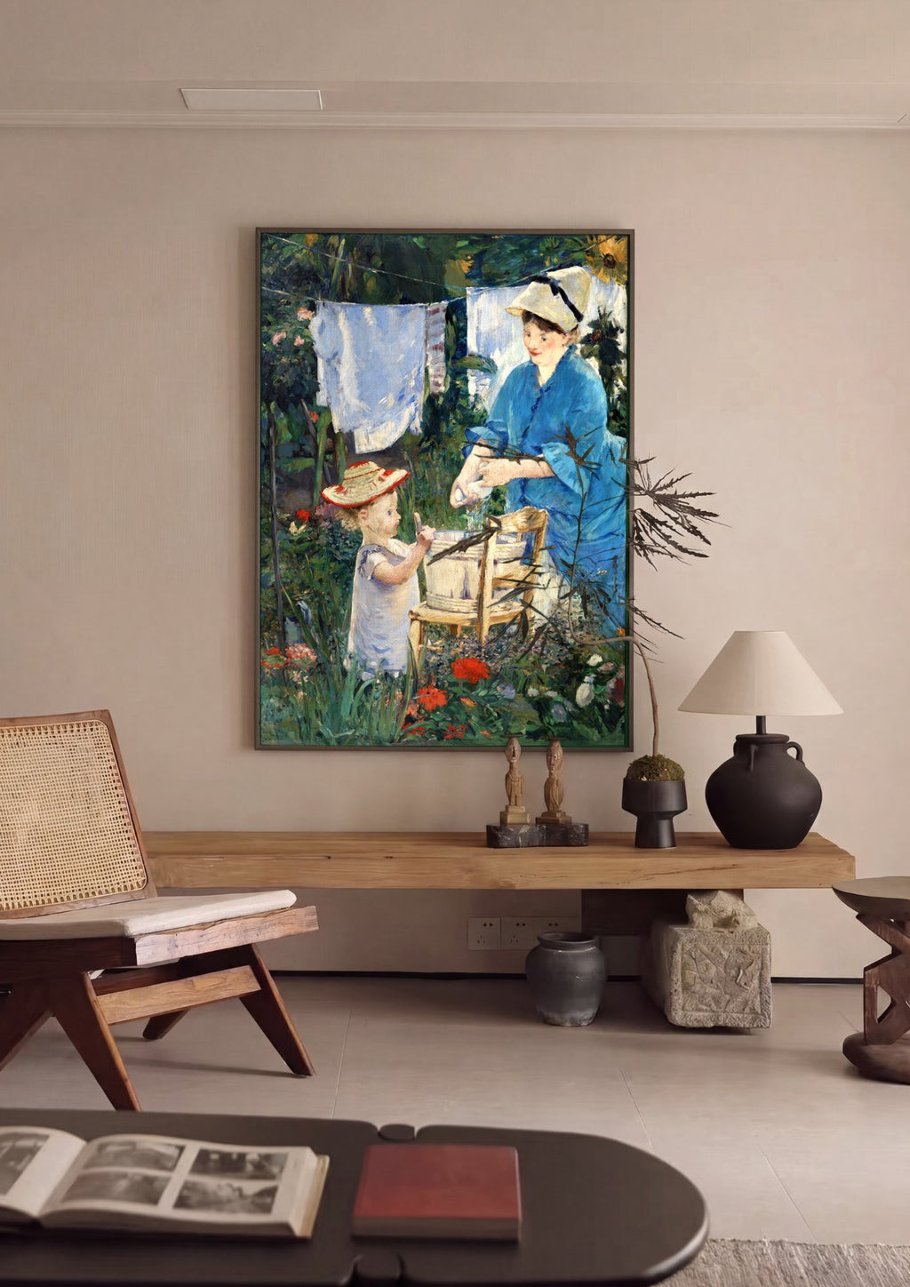Quadro Decorativo A Lavadeira - Edouard Manet em ambiente decorado