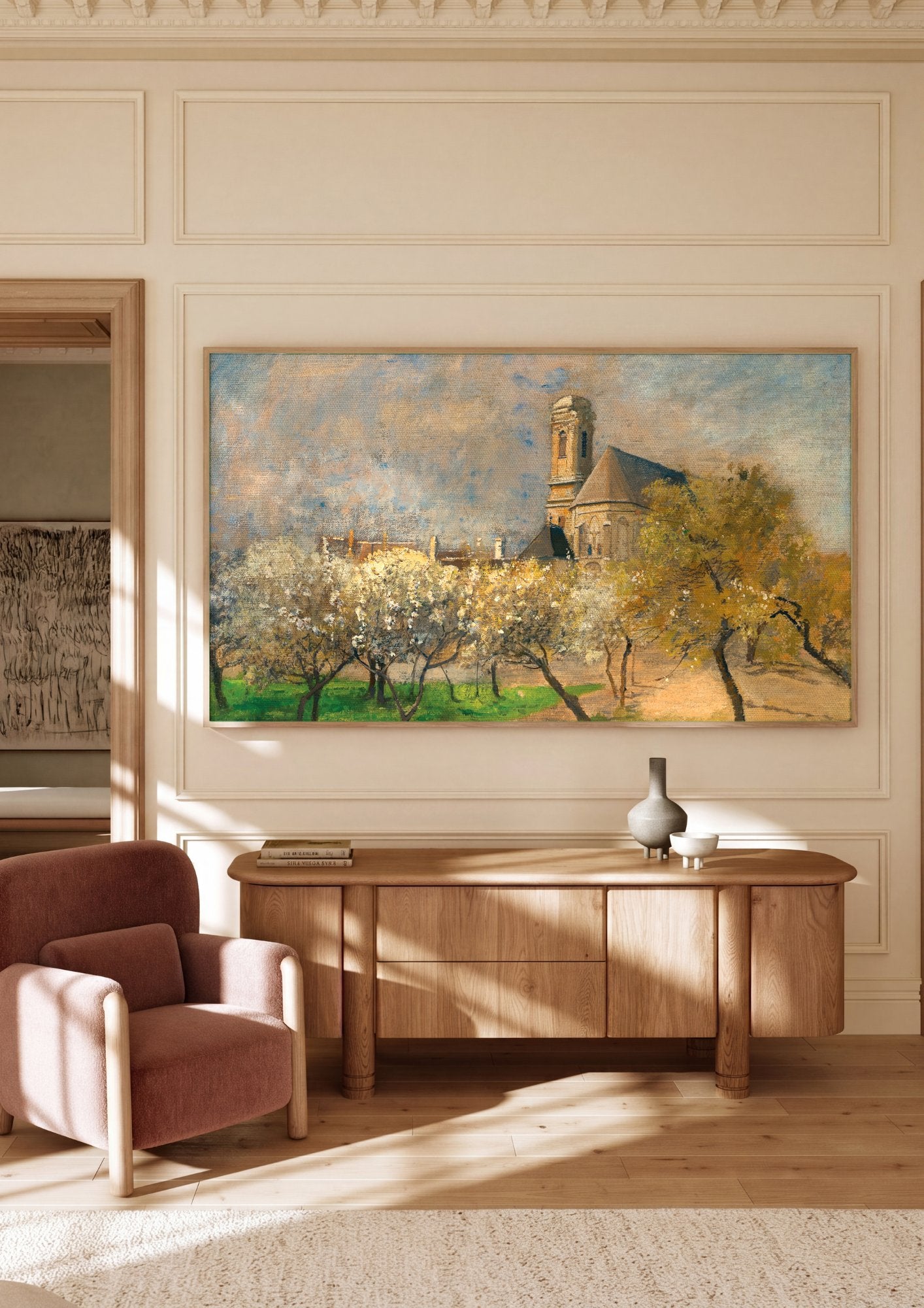 Quadro Decorativo Primavera na França - Marie Egner em ambiente decorado