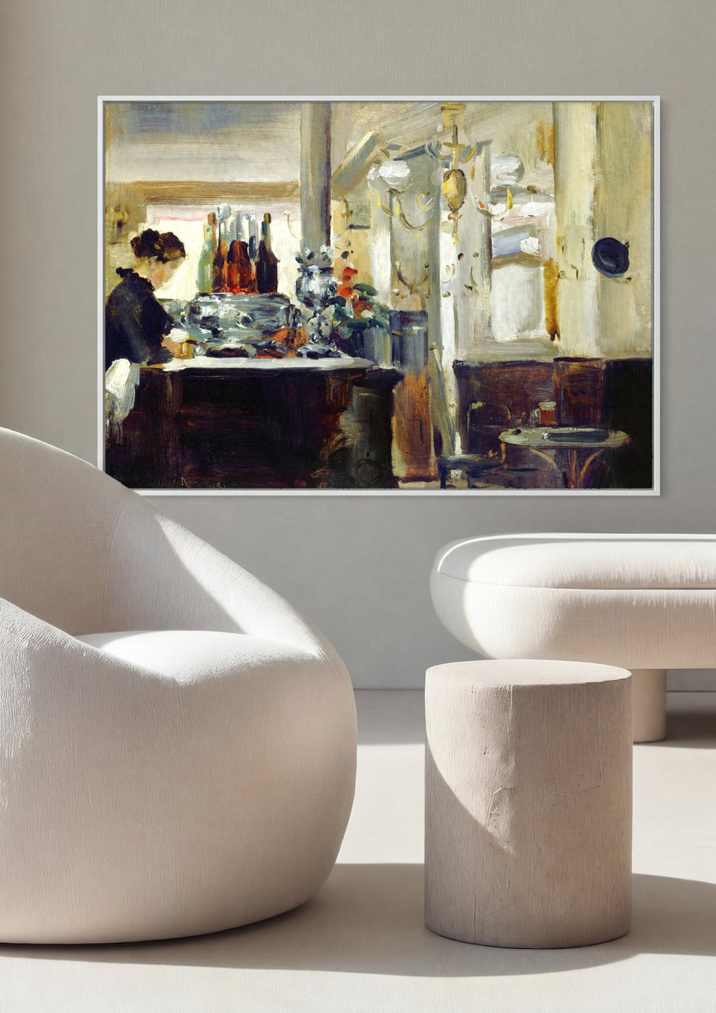 Quadro Decorativo A Camareira - Edouard Manet em ambiente decorado