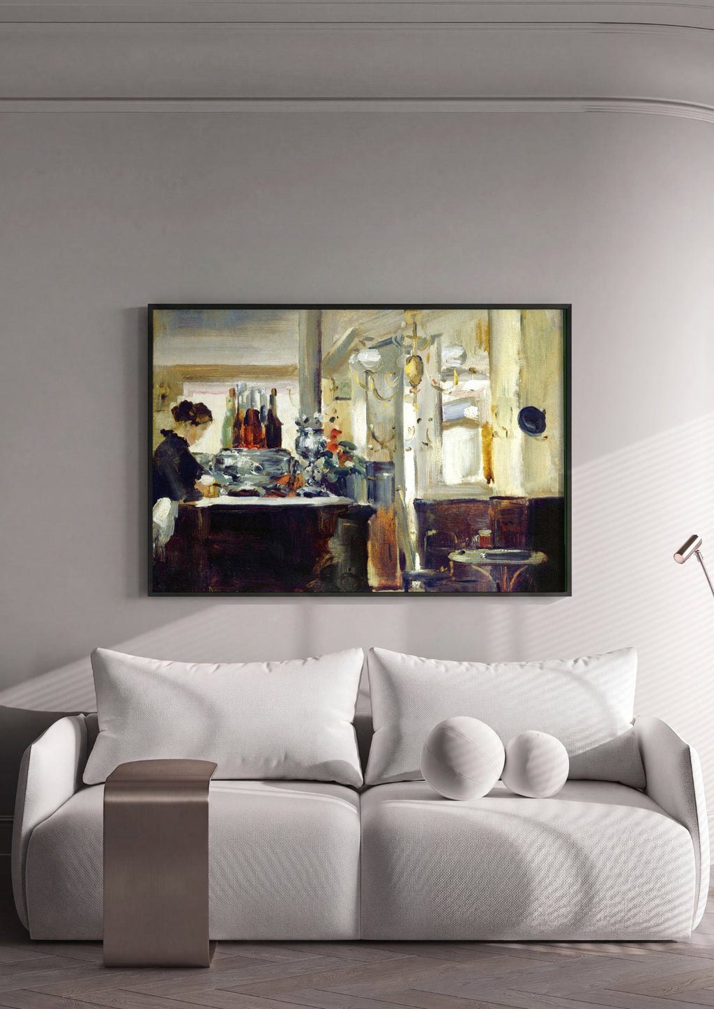 Quadro Decorativo A Camareira - Edouard Manet em ambiente decorado