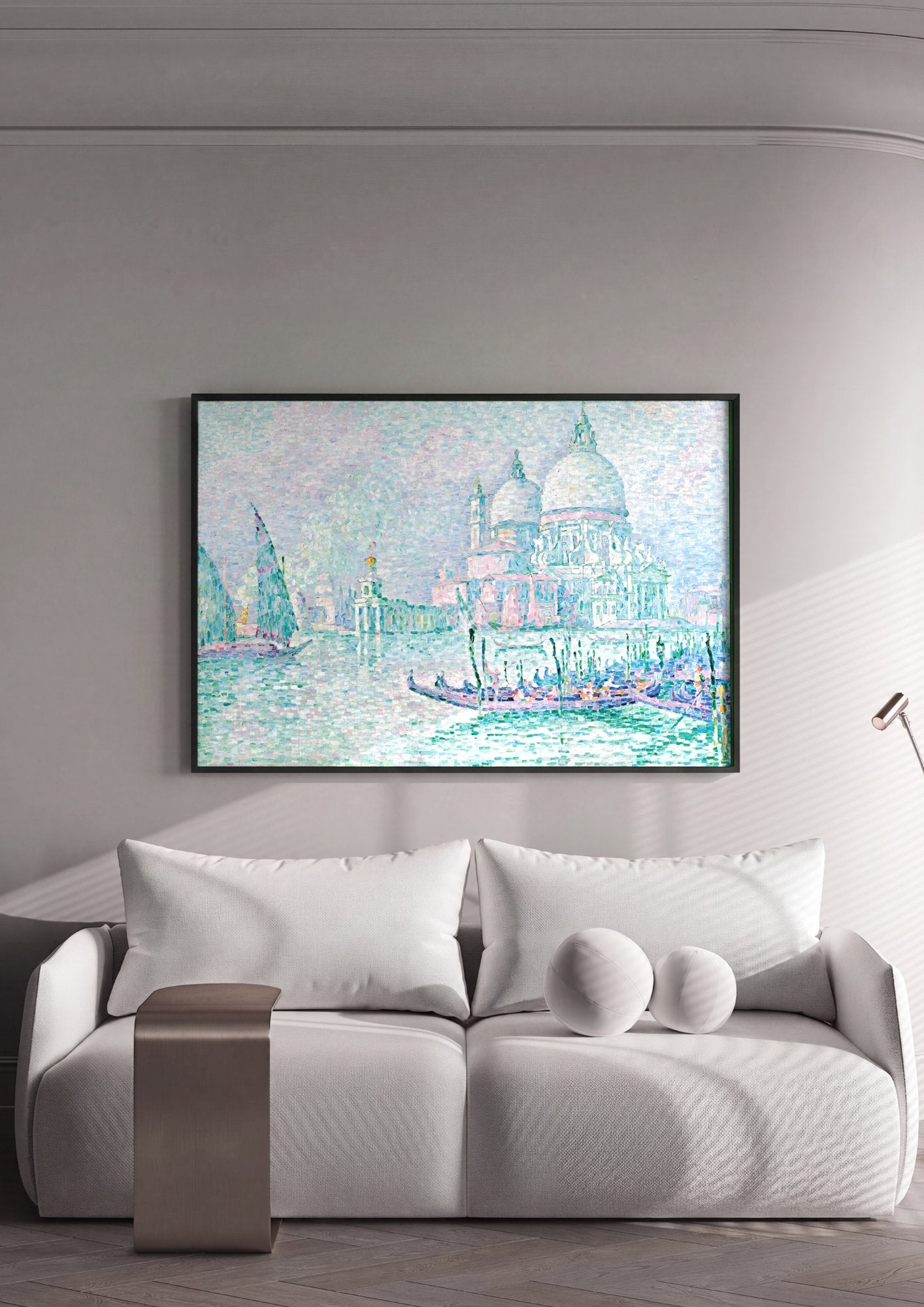 Quadro Decorativo A Basílica de Santa Maria della Salute - Signac em ambiente decorado