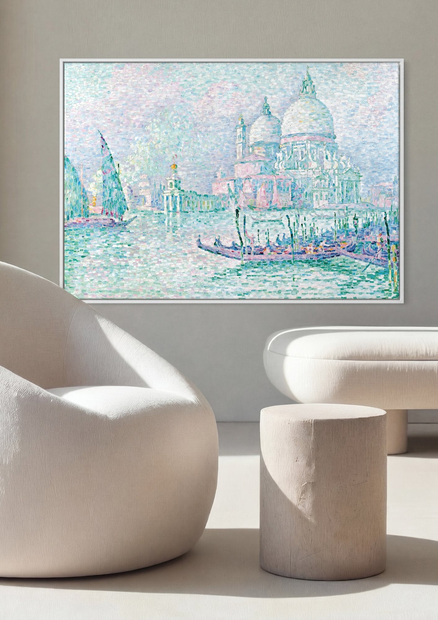Quadro Decorativo A Basílica de Santa Maria della Salute - Signac em ambiente decorado