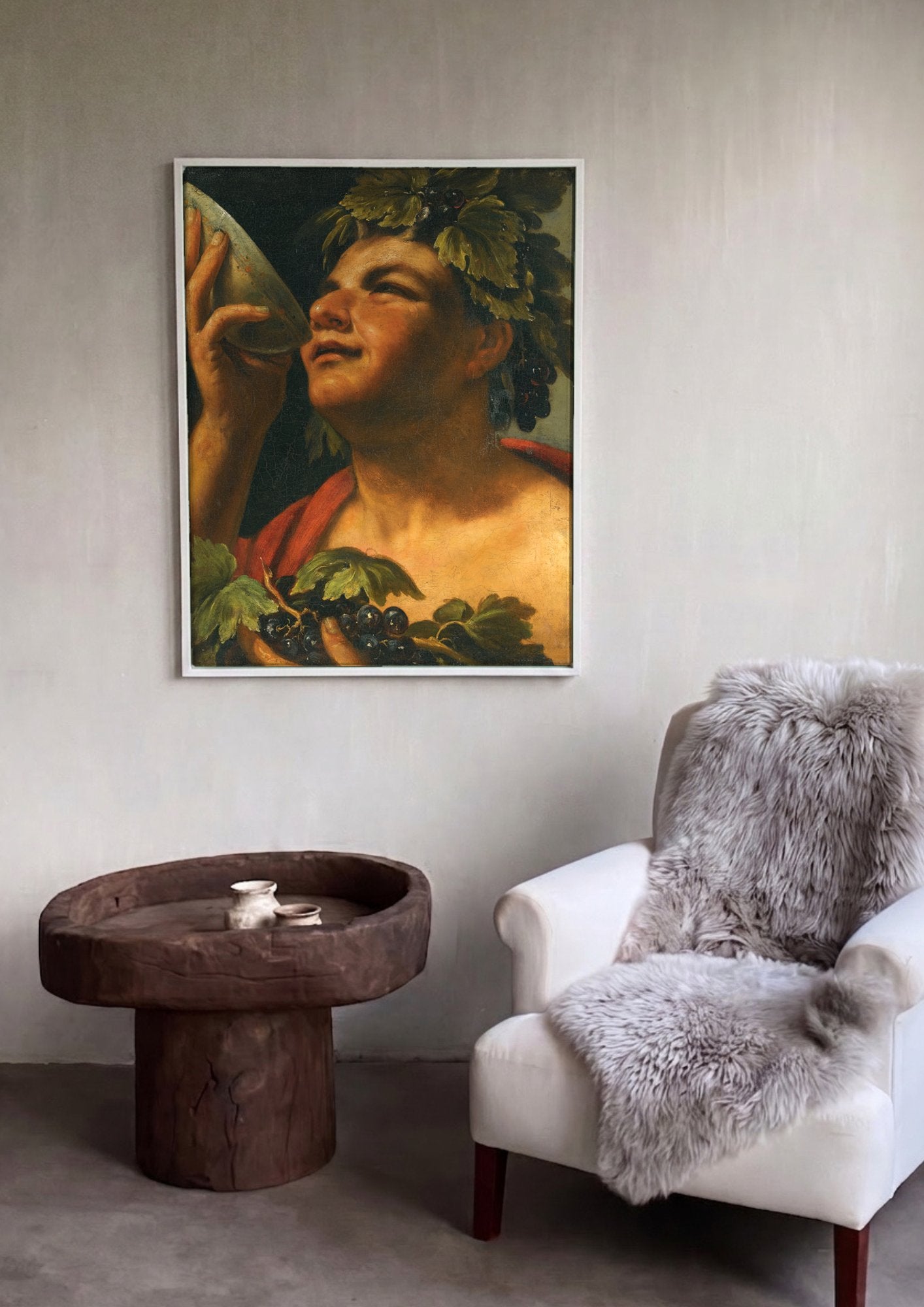 Quadro Decorativo Baco Jovem (Bacchino Malato) - Caravaggio em ambiente decorado