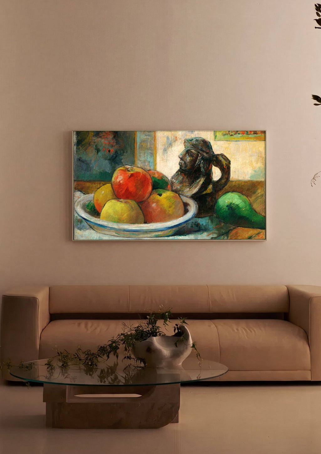 Quadro Decorativo Natureza-Morta com Maçãs - Paul Gauguin em ambiente decorado