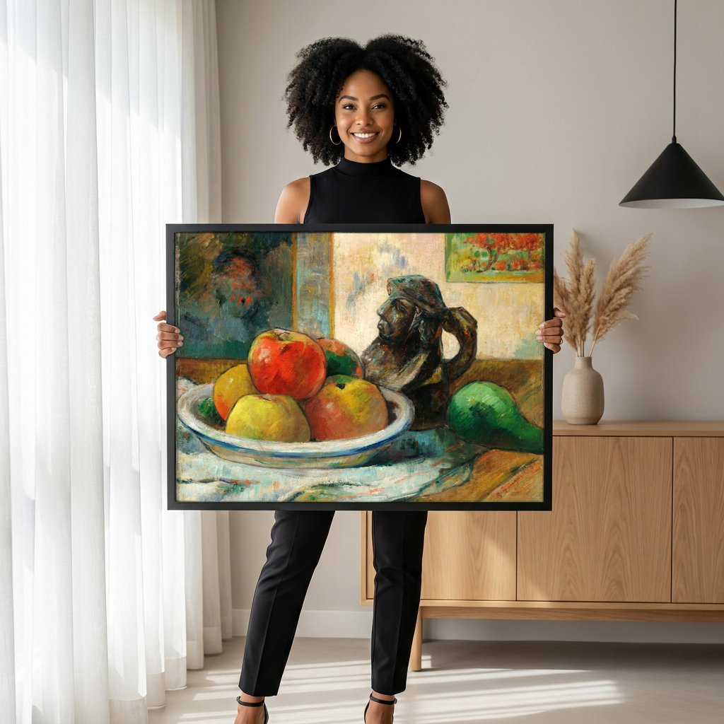 Quadro Decorativo Natureza-Morta com Maçãs - Paul Gauguin com modelo em ambiente