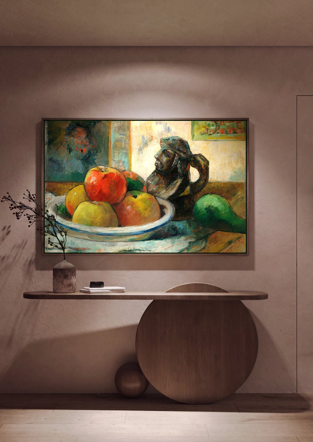 Quadro Decorativo Natureza-Morta com Maçãs - Paul Gauguin em ambiente decorado
