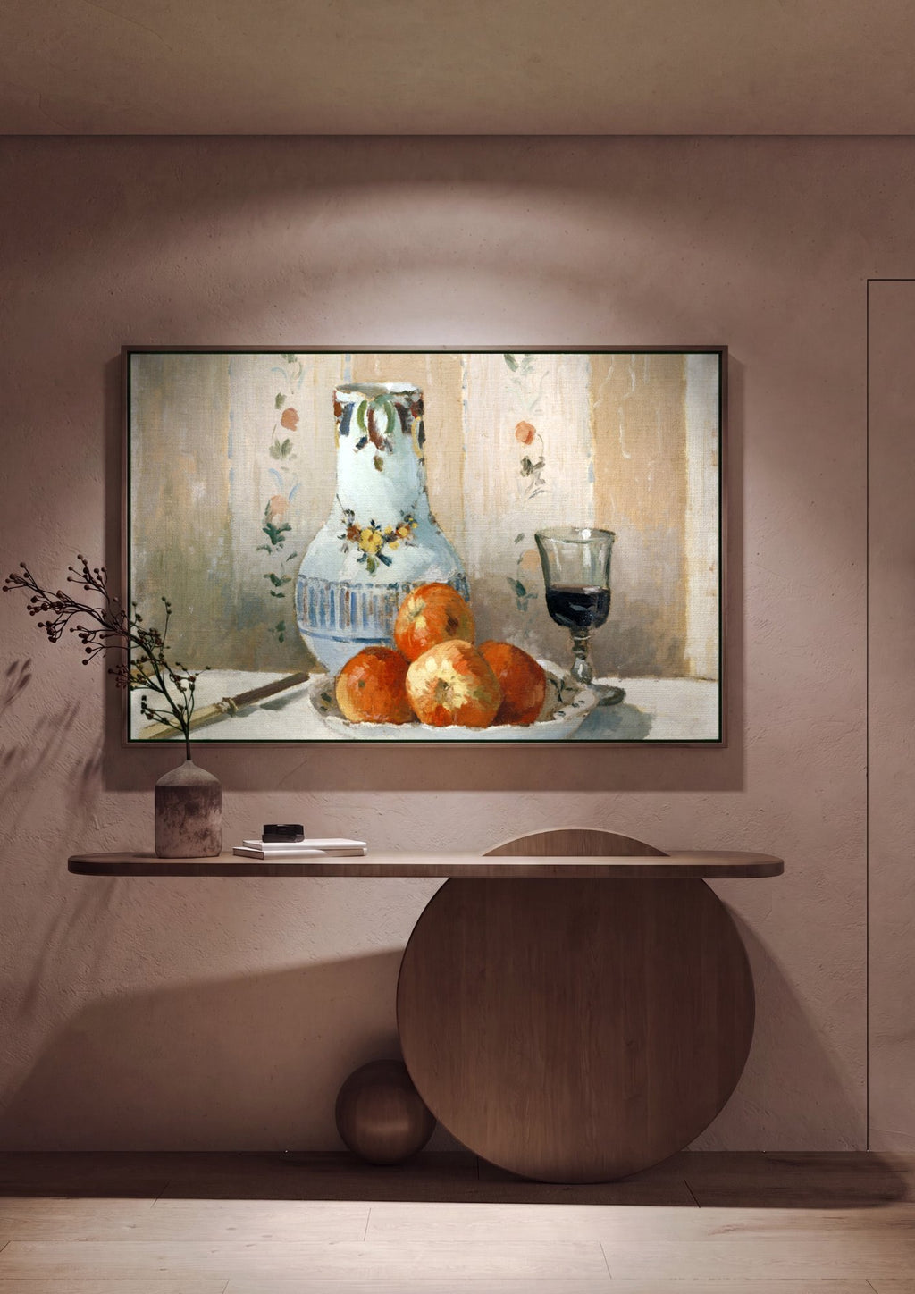 Quadro Decorativo Natureza-Morta com Maçãs - Pissarro em ambiente decorado