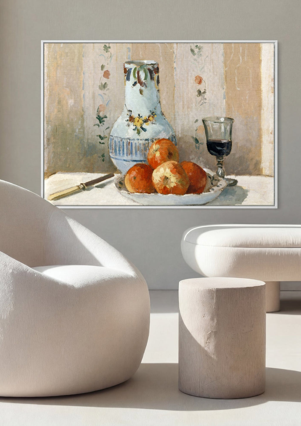 Quadro Decorativo Natureza-Morta com Maçãs - Pissarro em ambiente decorado