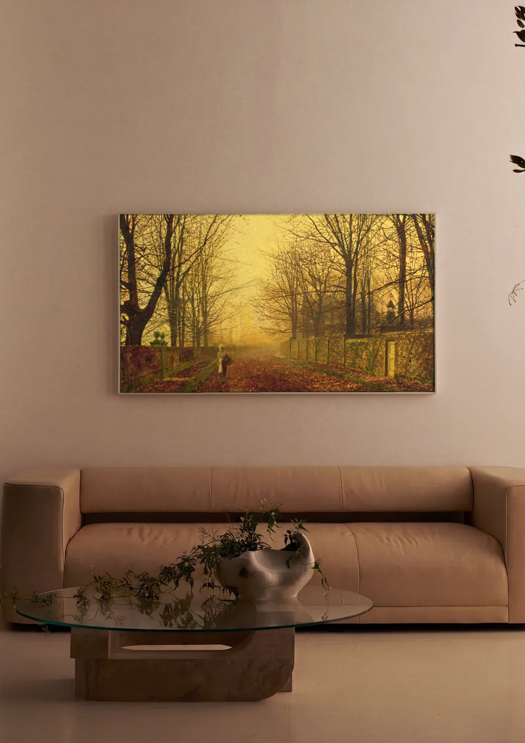 Quadro Decorativo A Mistress and Her Maid - John Atkinson Grimshaw em ambiente decorado