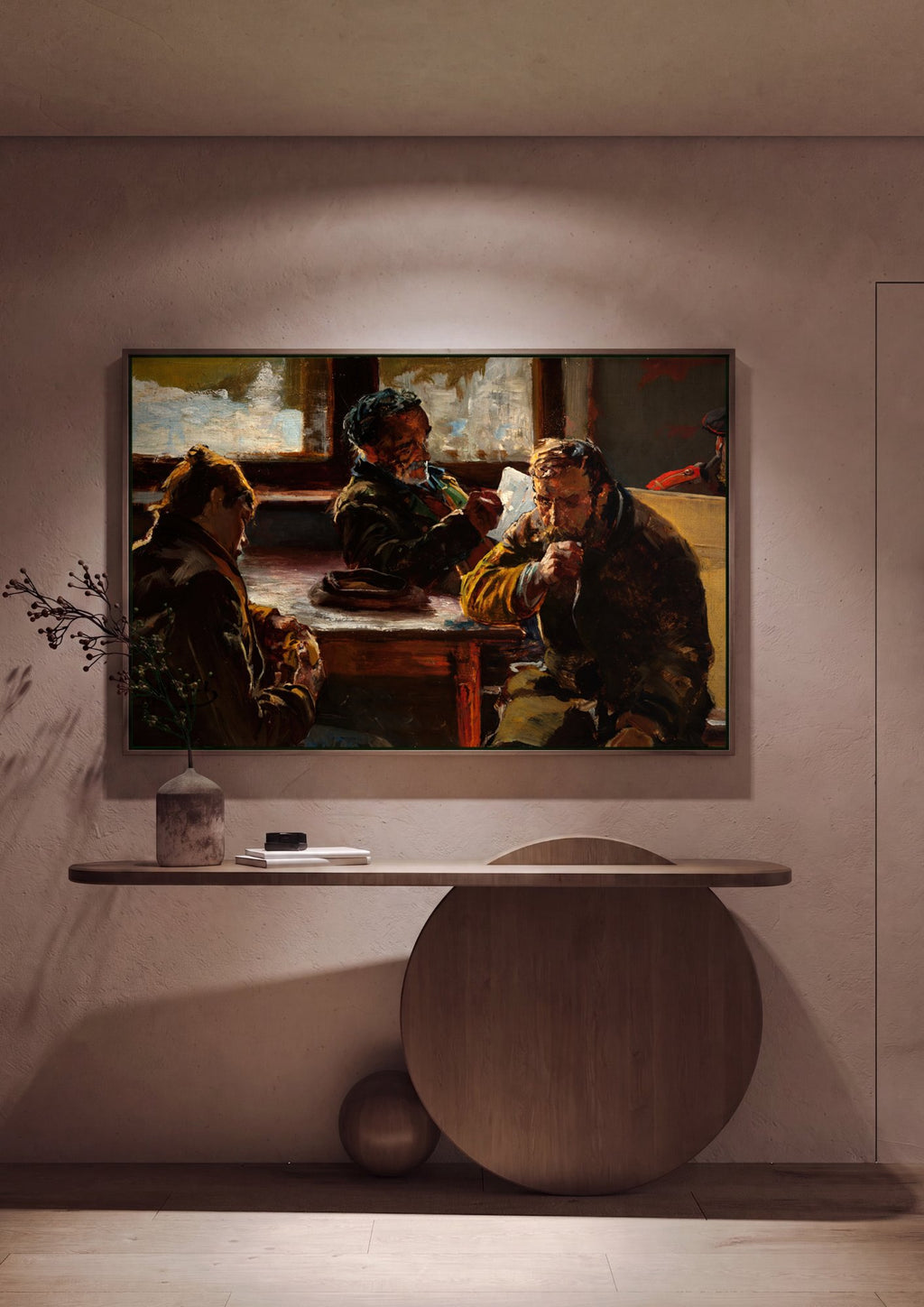 Quadro Decorativo Cena de Cafe - Jacek Malczewski em ambiente decorado