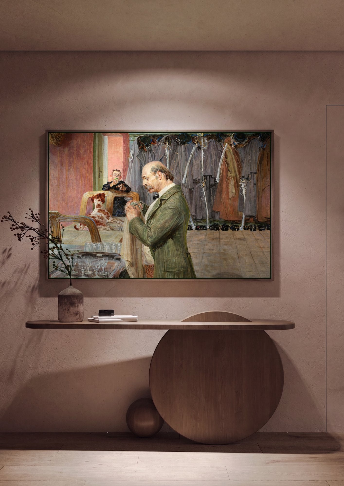 Quadro Decorativo A Preparação - Jacek Malczewski em ambiente decorado