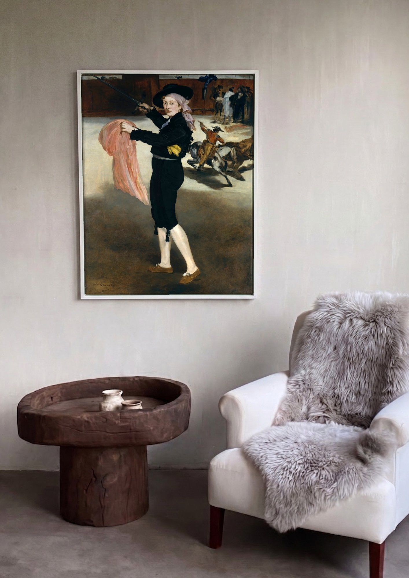 Quadro Decorativo A Toureira - Edouard Manet em ambiente decorado