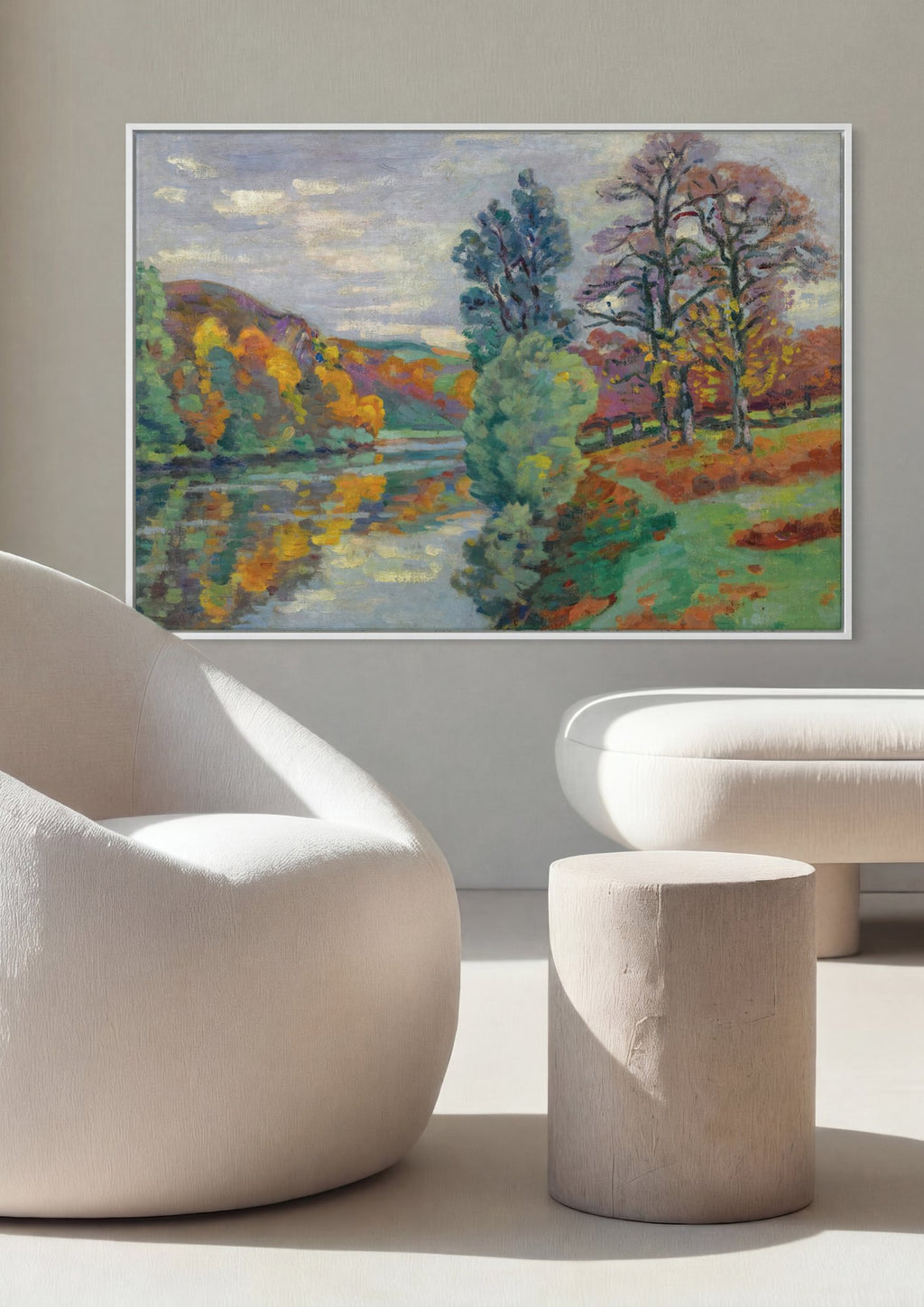 Quadro Decorativo Paisagem Outonal - Armand Guillaumin em ambiente decorado