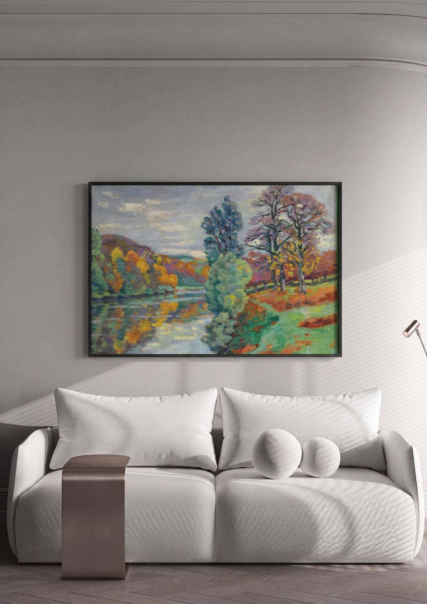 Quadro Decorativo Paisagem Outonal - Armand Guillaumin em ambiente decorado