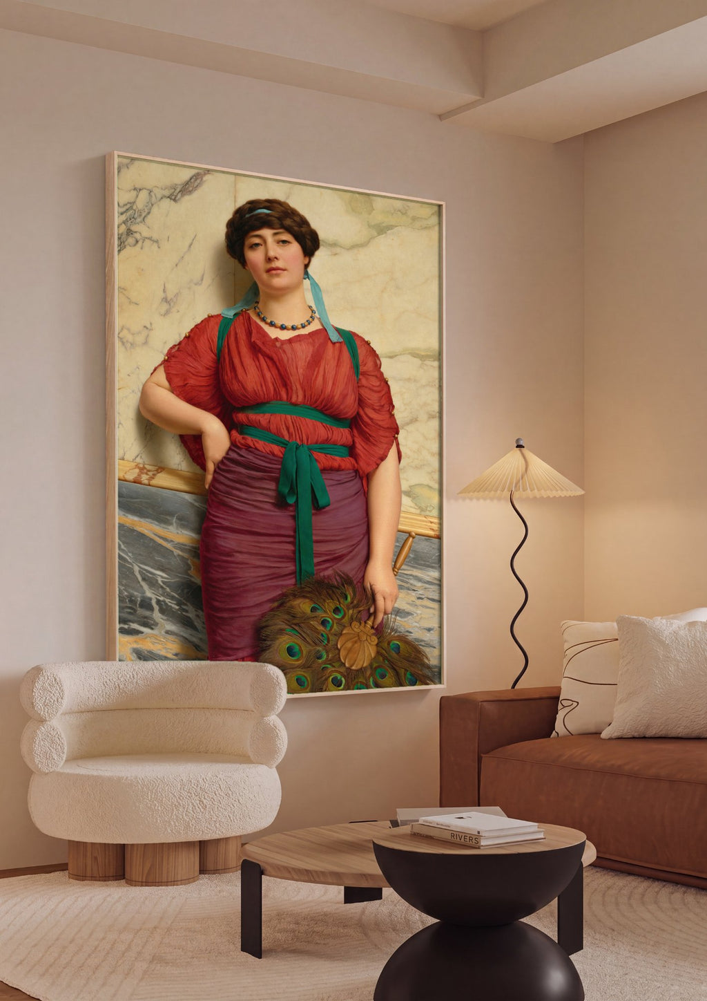 Quadro Decorativo A Jovem Patrícia Romana - Godward em ambiente decorado
