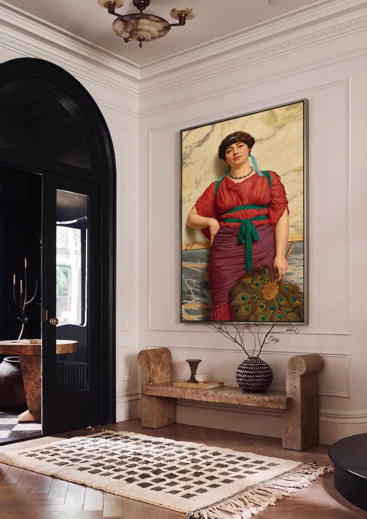 Quadro Decorativo A Jovem Patrícia Romana - Godward em ambiente decorado