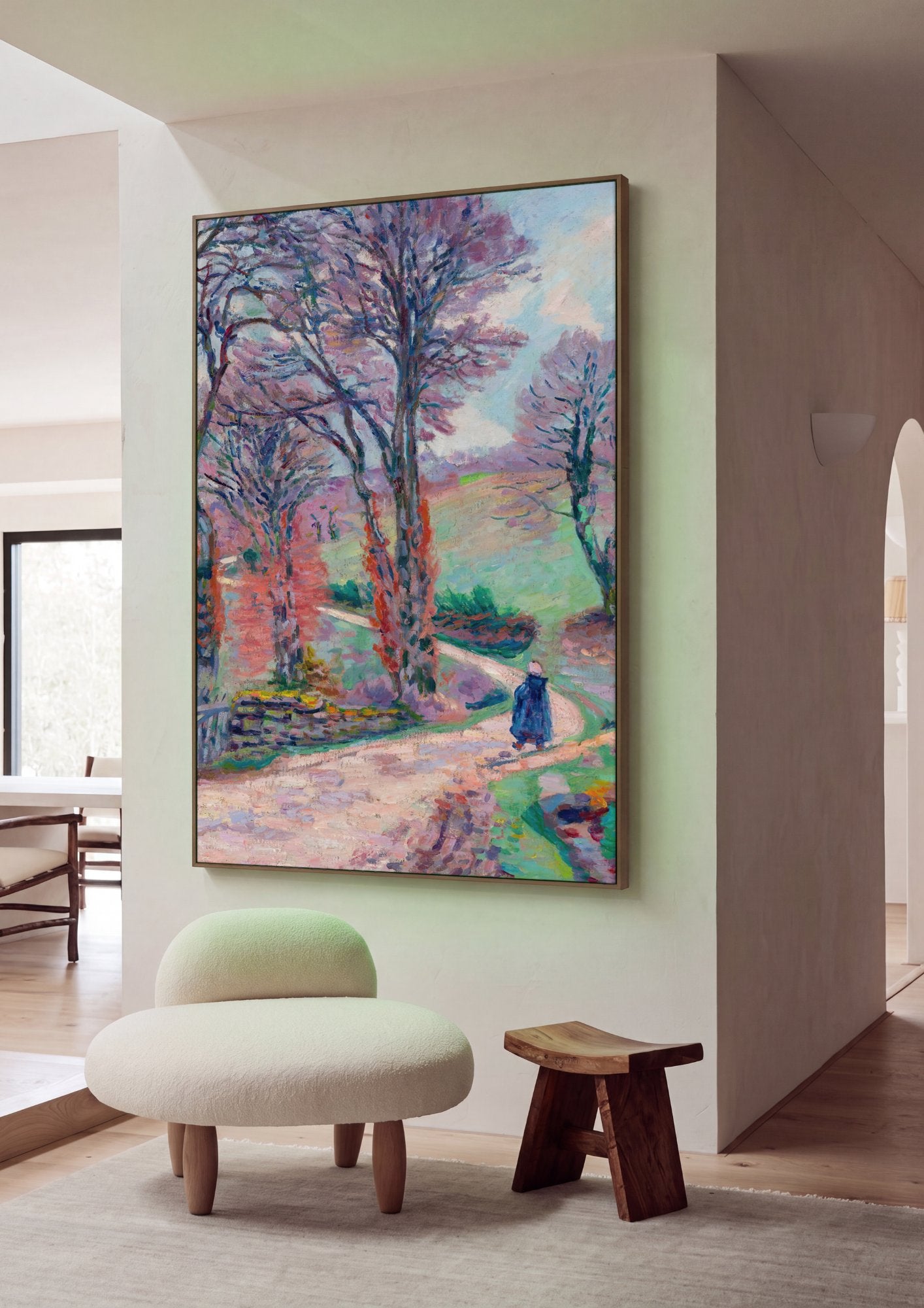 Quadro Decorativo Paisagem Outonal - Armand Guillaumin em ambiente decorado