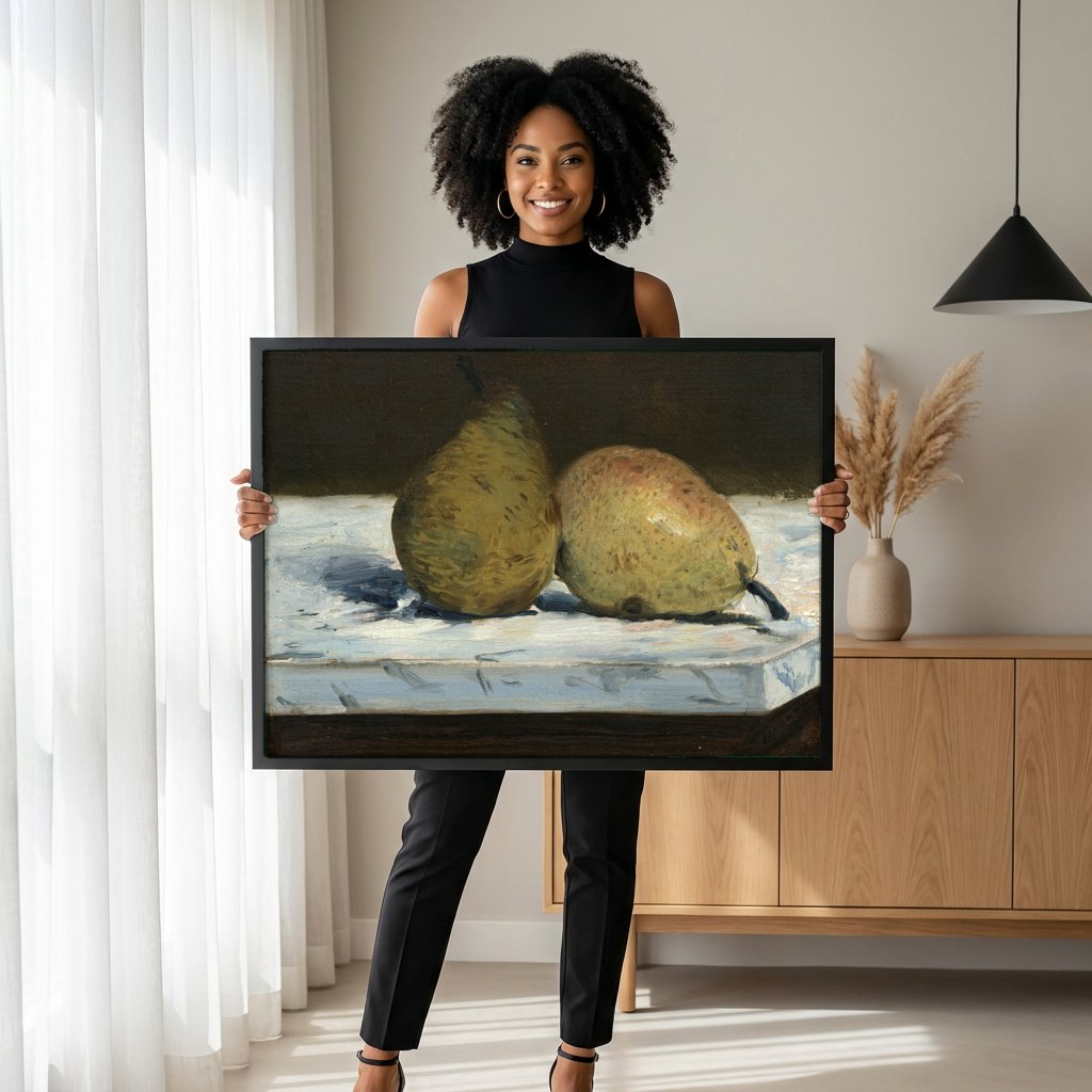 Quadro Decorativo Duas Peras - Edouard Manet com modelo em ambiente