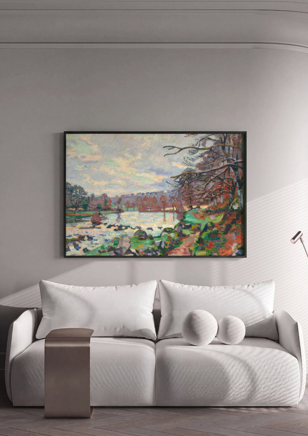 Quadro Decorativo Paisagem Outonal - Armand Guillaumin em ambiente decorado