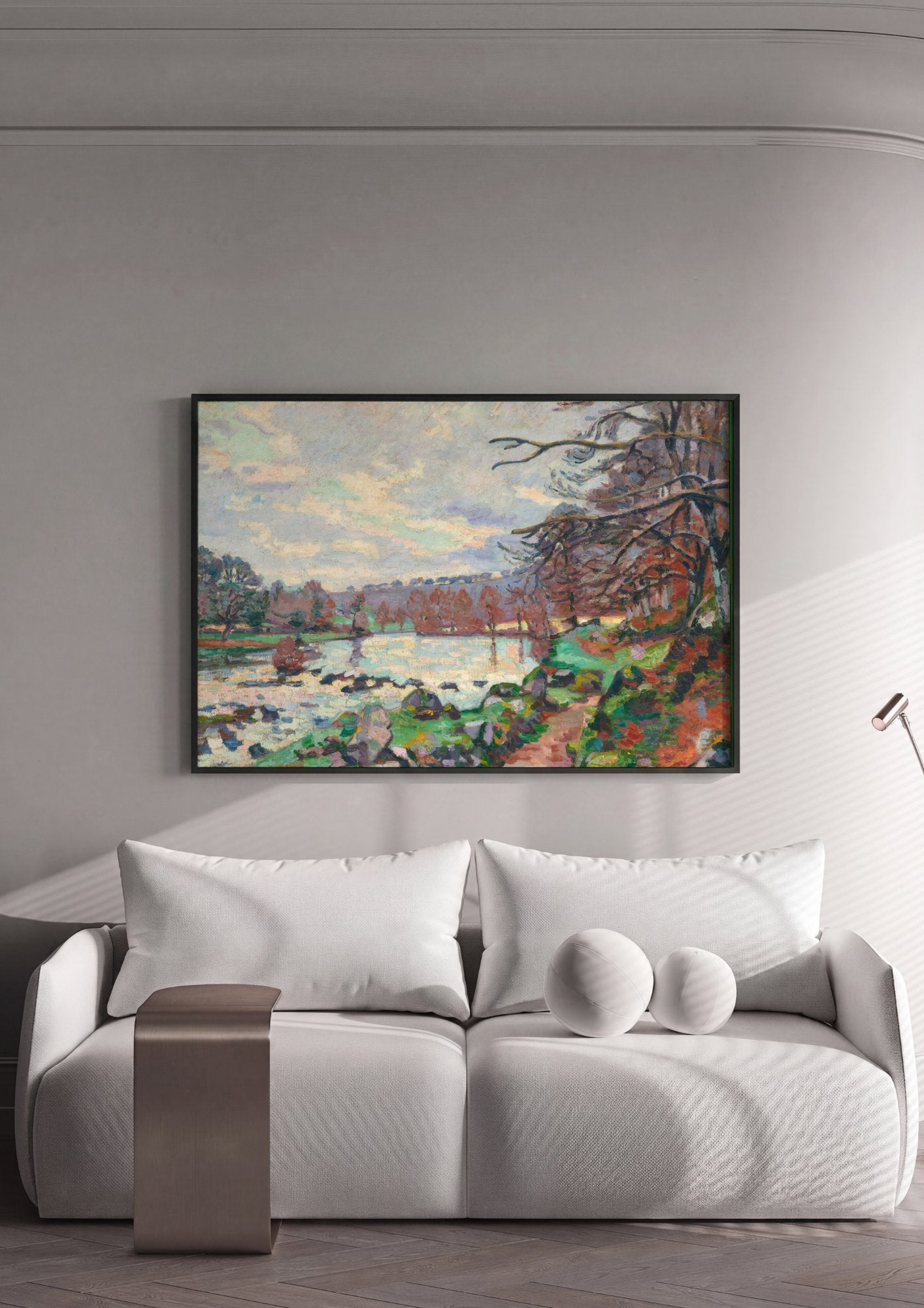Quadro Decorativo Paisagem Outonal - Armand Guillaumin em ambiente decorado